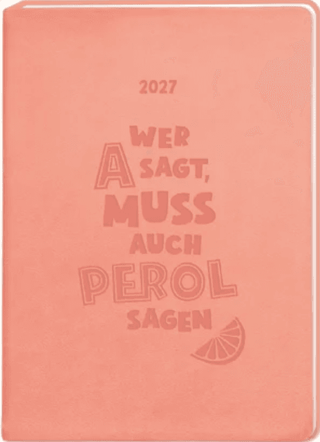 GRAFiK WERKSTATT Terminplaner Lederlook Peach 2027