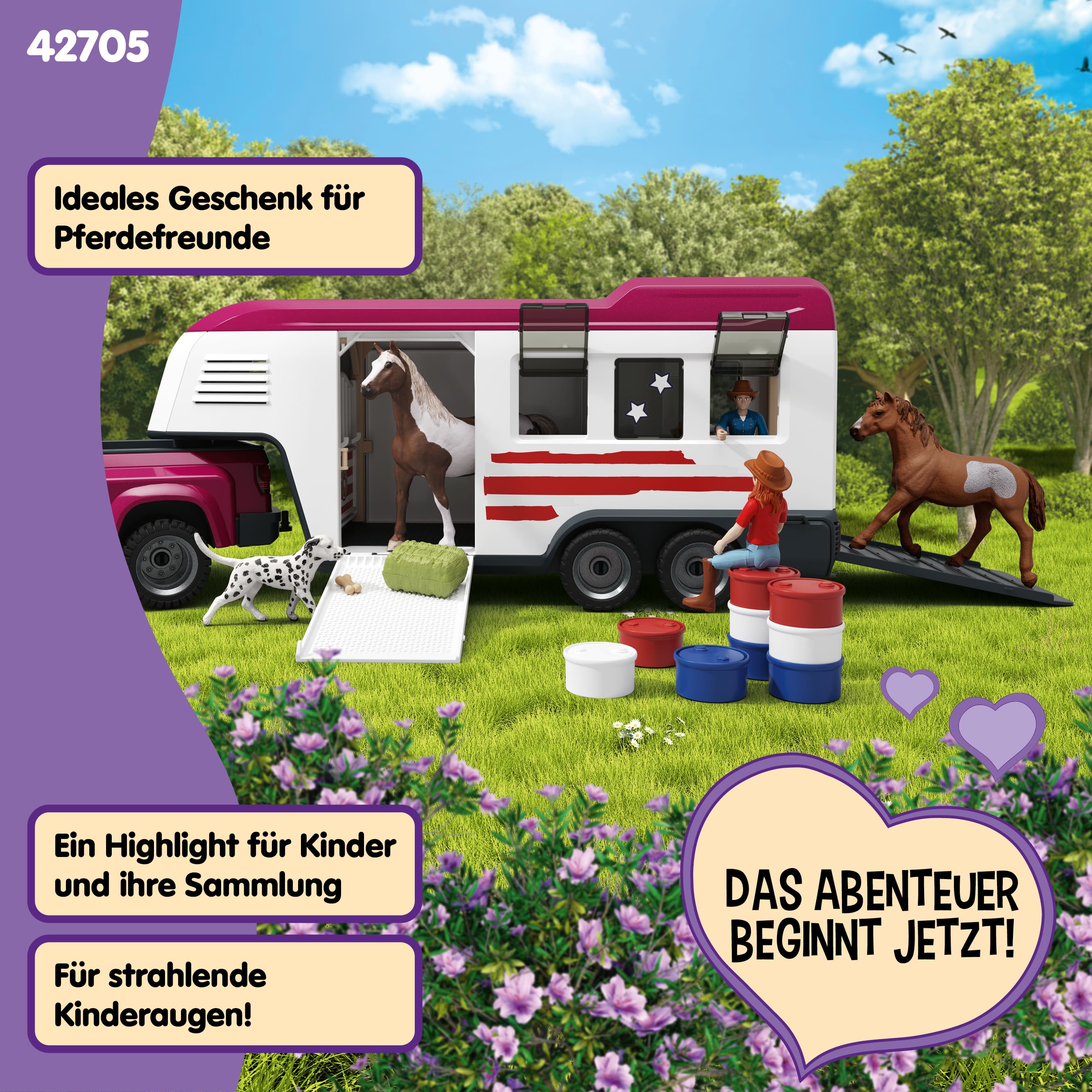 Schleich 42705 - Horse Club - Camioneta Lakeside con Colgantes