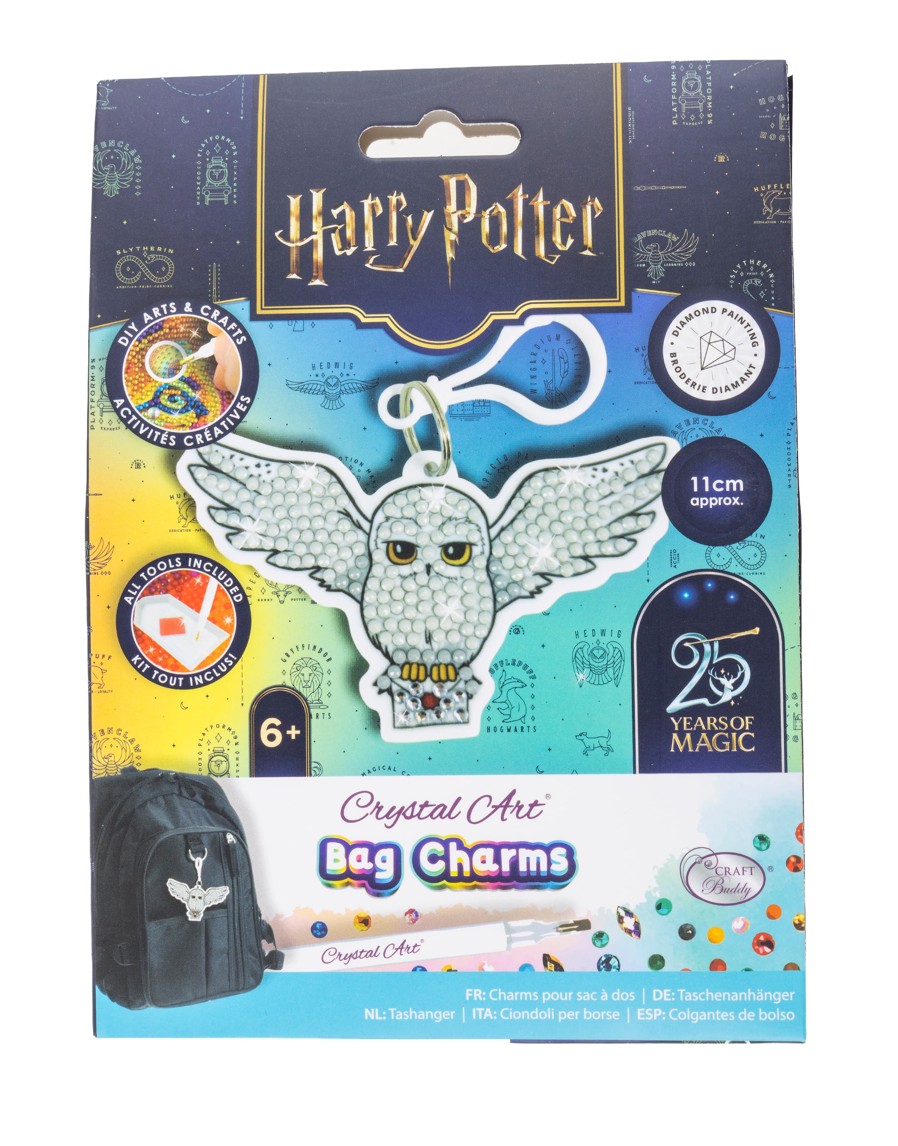 Craft Buddy - Crystal Art Diamond Painting  BAG CHARM HEDWIG CABC-33HPS007