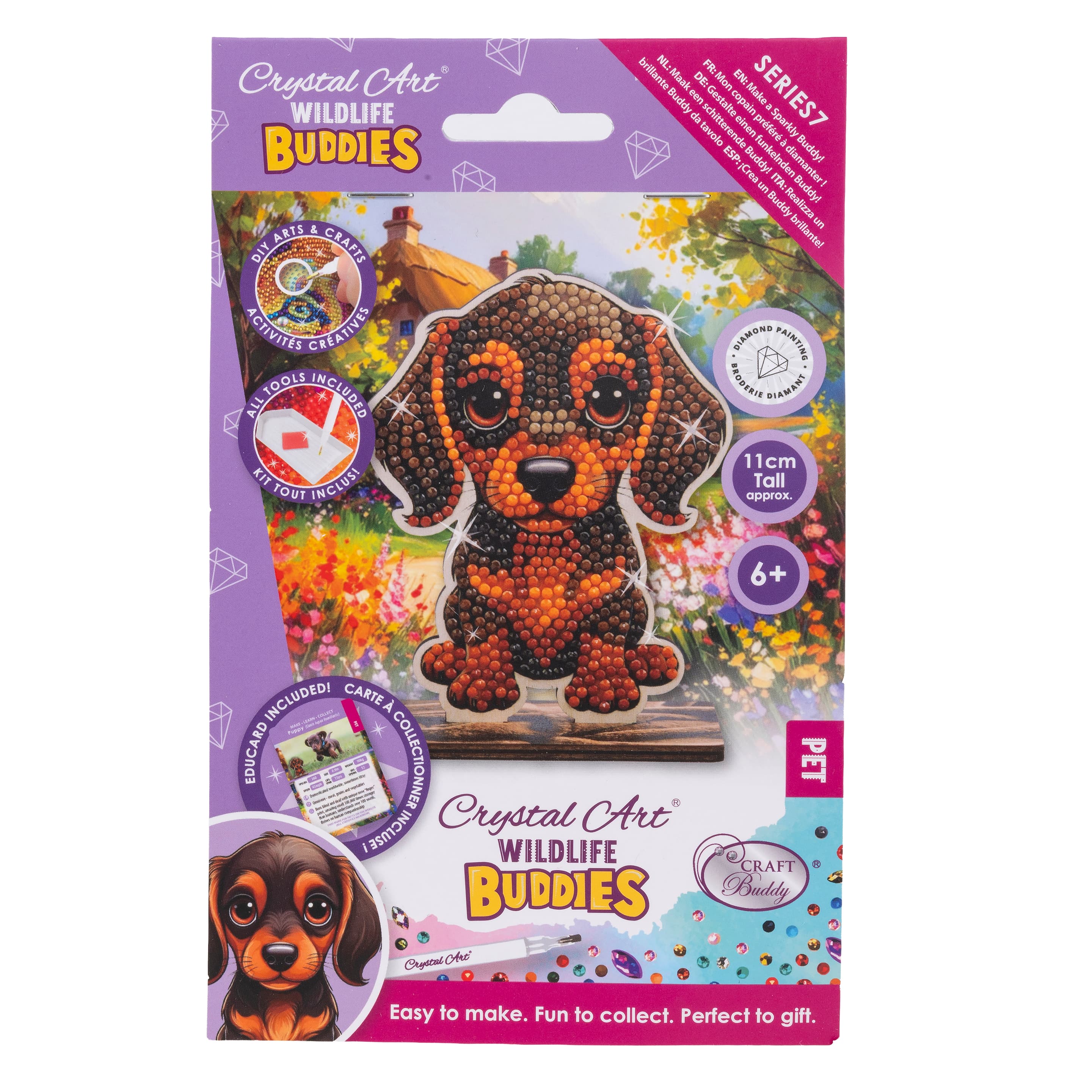 Craft Buddy - Crystal Art Diamond Painting  BUDDIES DACKEL CAFGR-33GEN105