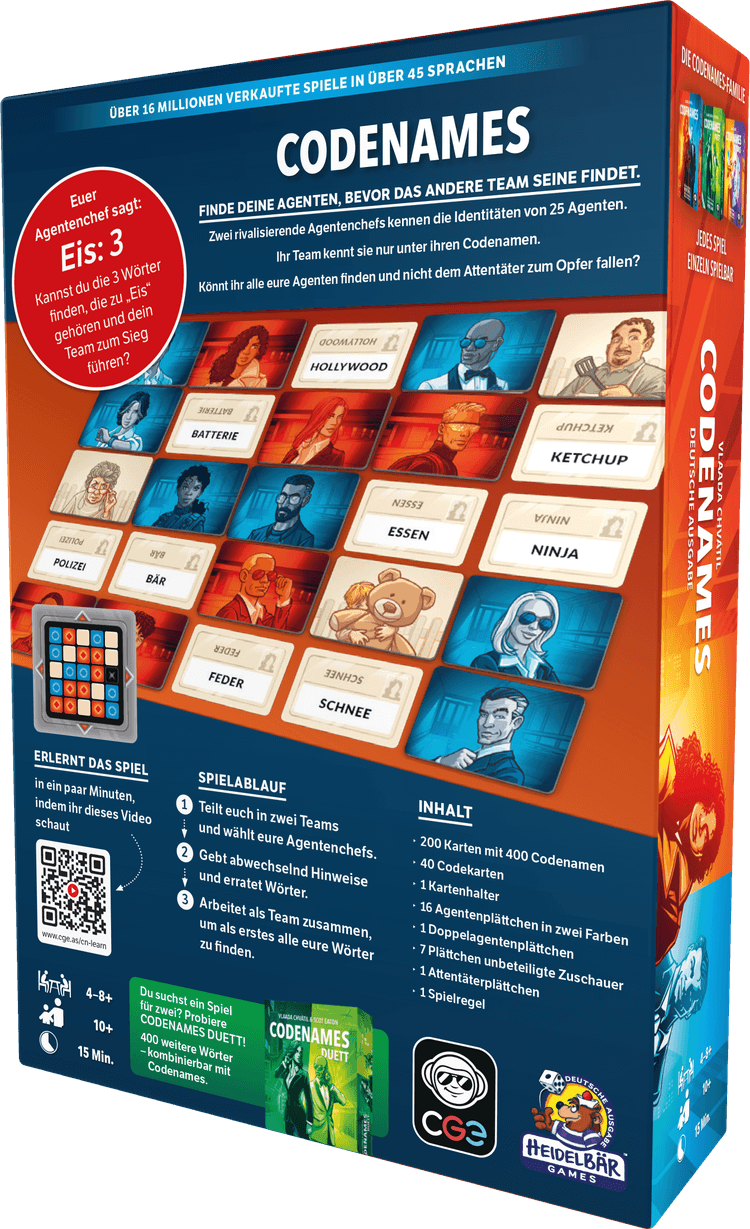 Heidelberger Spieleverlag - CODENAMES Spiel des Jahres 2016 online ...