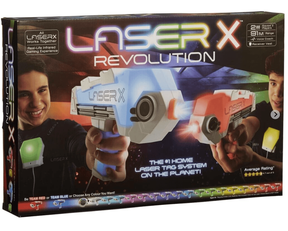 Laser X Revolution Double Blasters – Laser Tag Set mit 2 Blastern für actionreiche Duelle