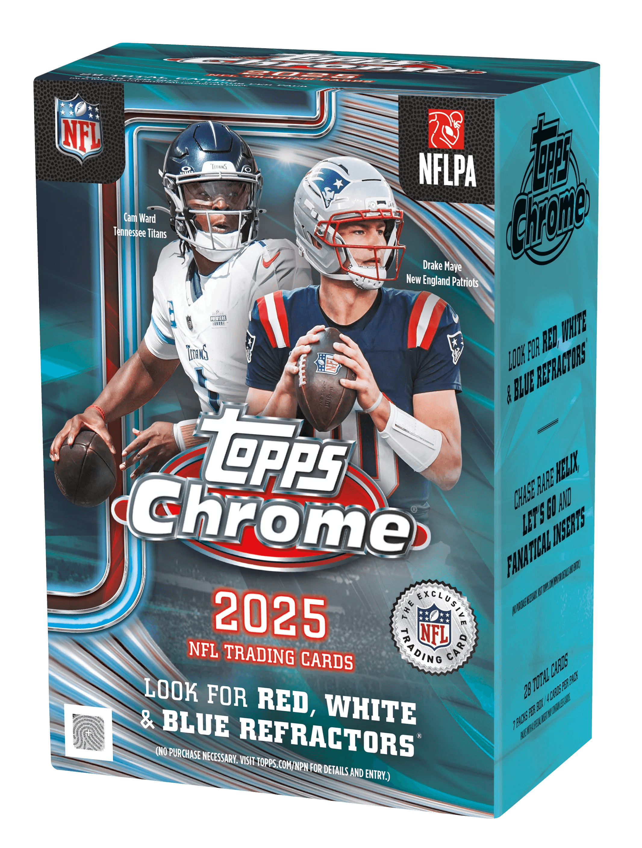 Topps Chrome NFL 2025 Trading Cards Sammelkarten Box