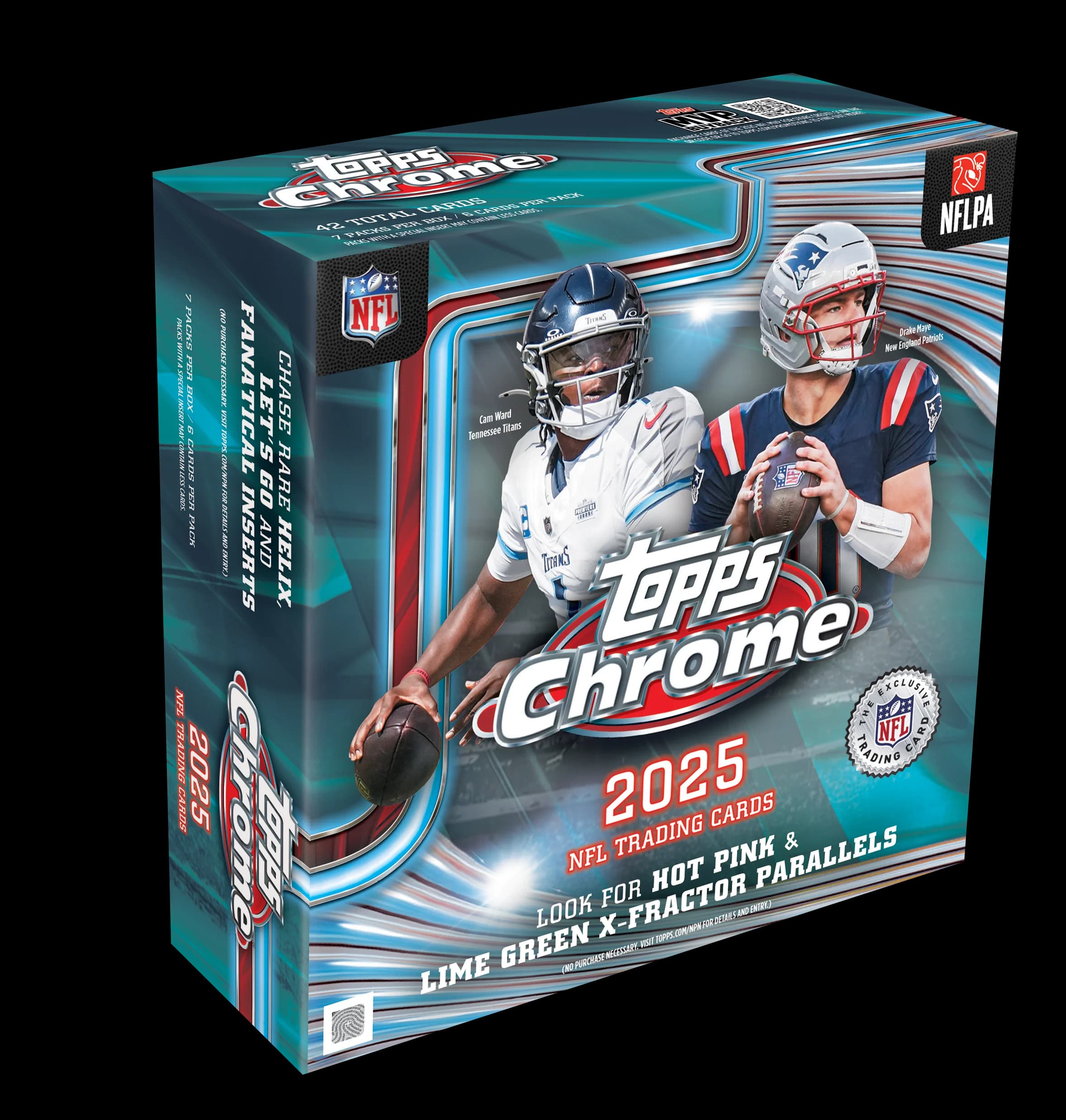 Topps 2025 Chrome Football Mega Box – NFL Sammelkarten Box mit Rookie‑, Insert‑ & Autogrammkarten