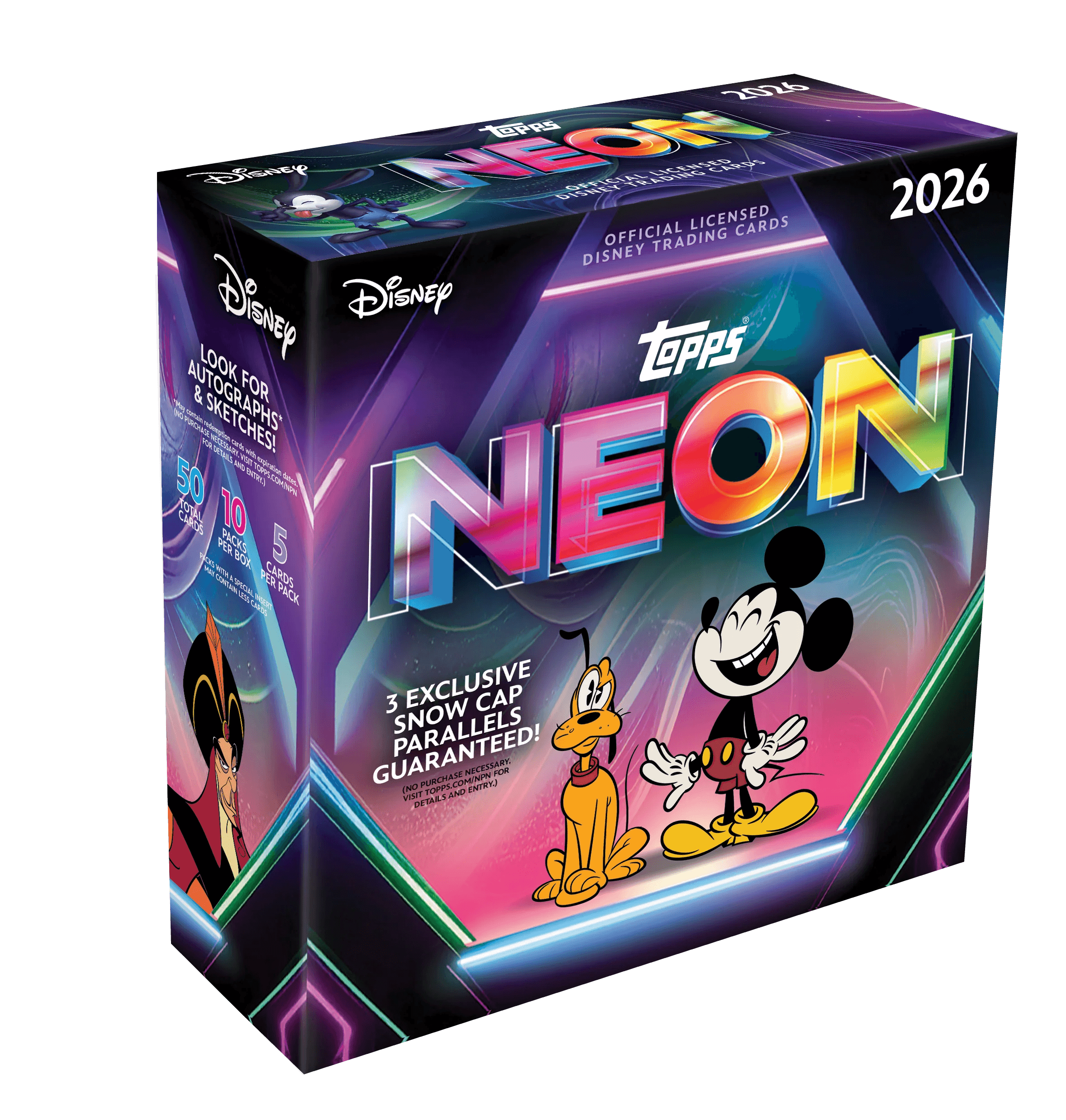Topps Disney Neon 2026 Trading Cards Booster Box – Sammelkarten mit exklusiven Parallels