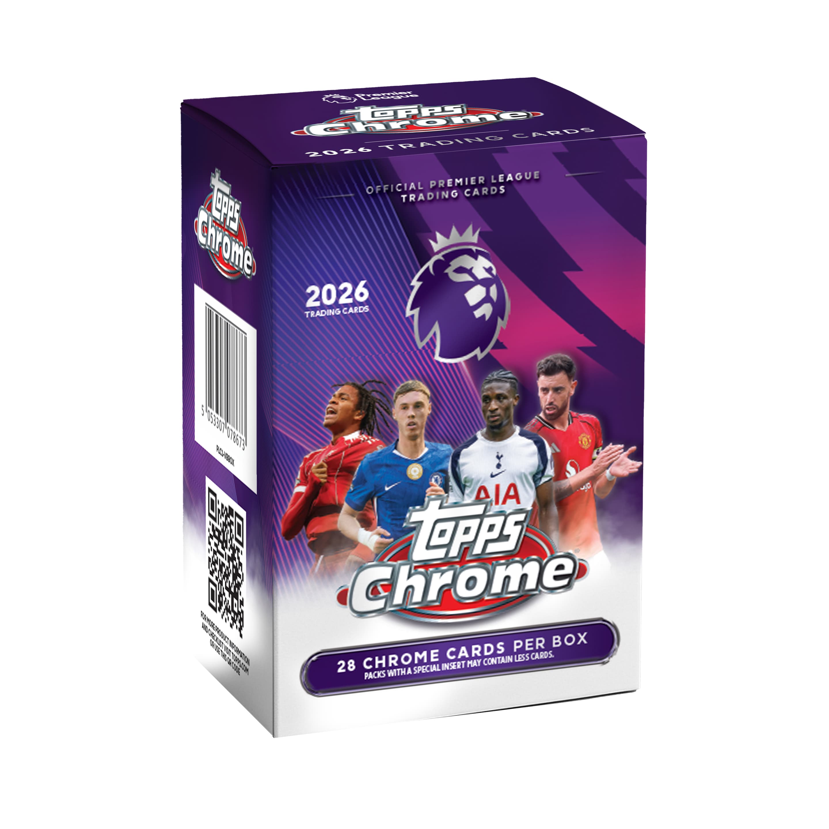 Topps Chrome Premier League 2026 – Value Box mit 7 Packs, RayWave Parallels & Monday Night Lights Inserts