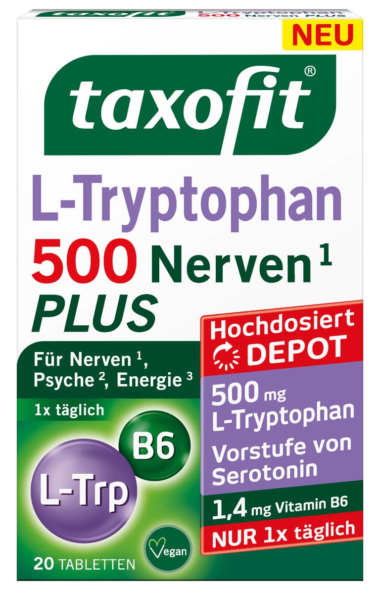 TAXOFIT L-Tryptophan 500 Nerven Plus