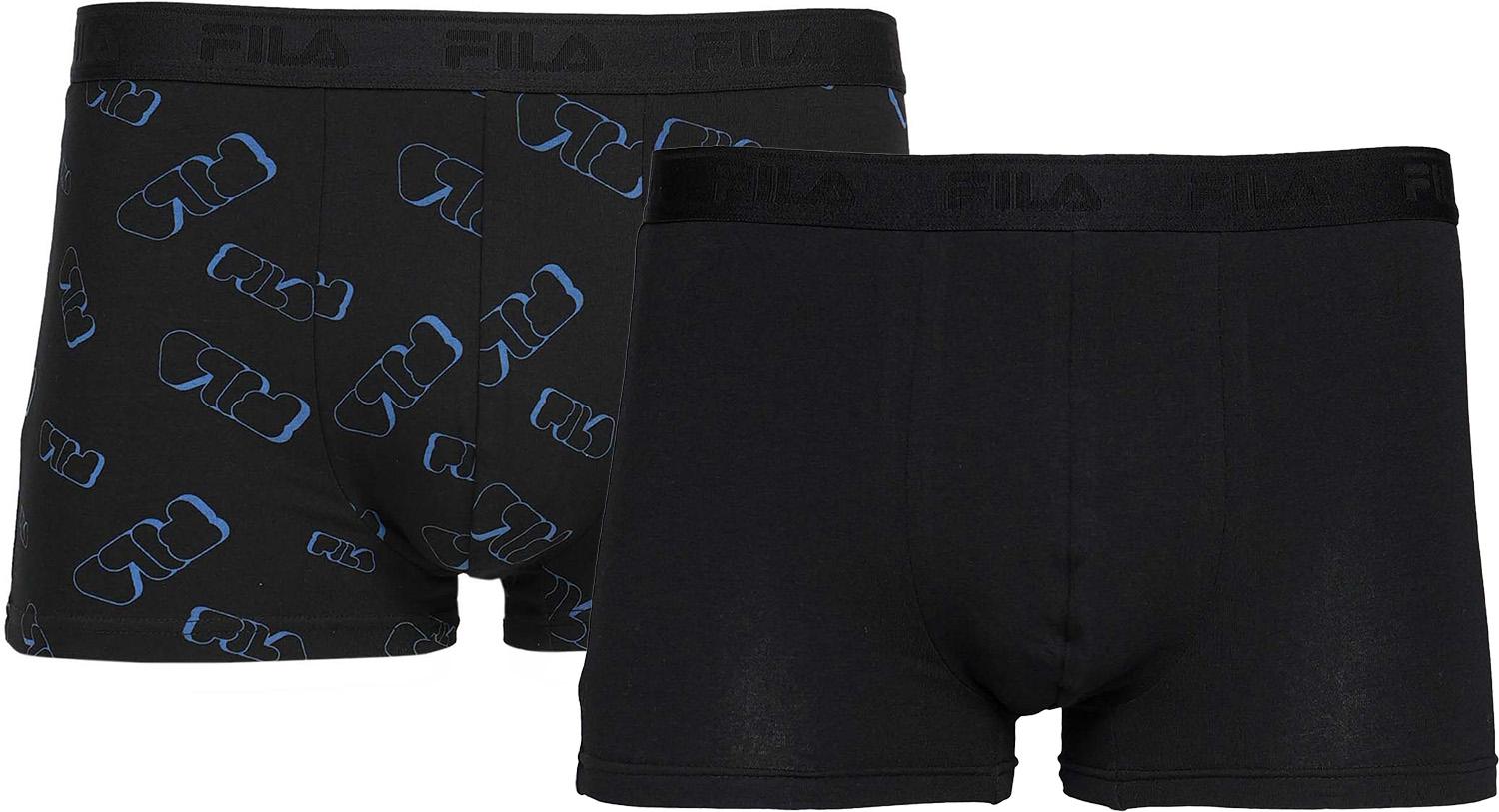 FILA Herren Unterhose Boxer Elastisch mit Logo 2er Pack