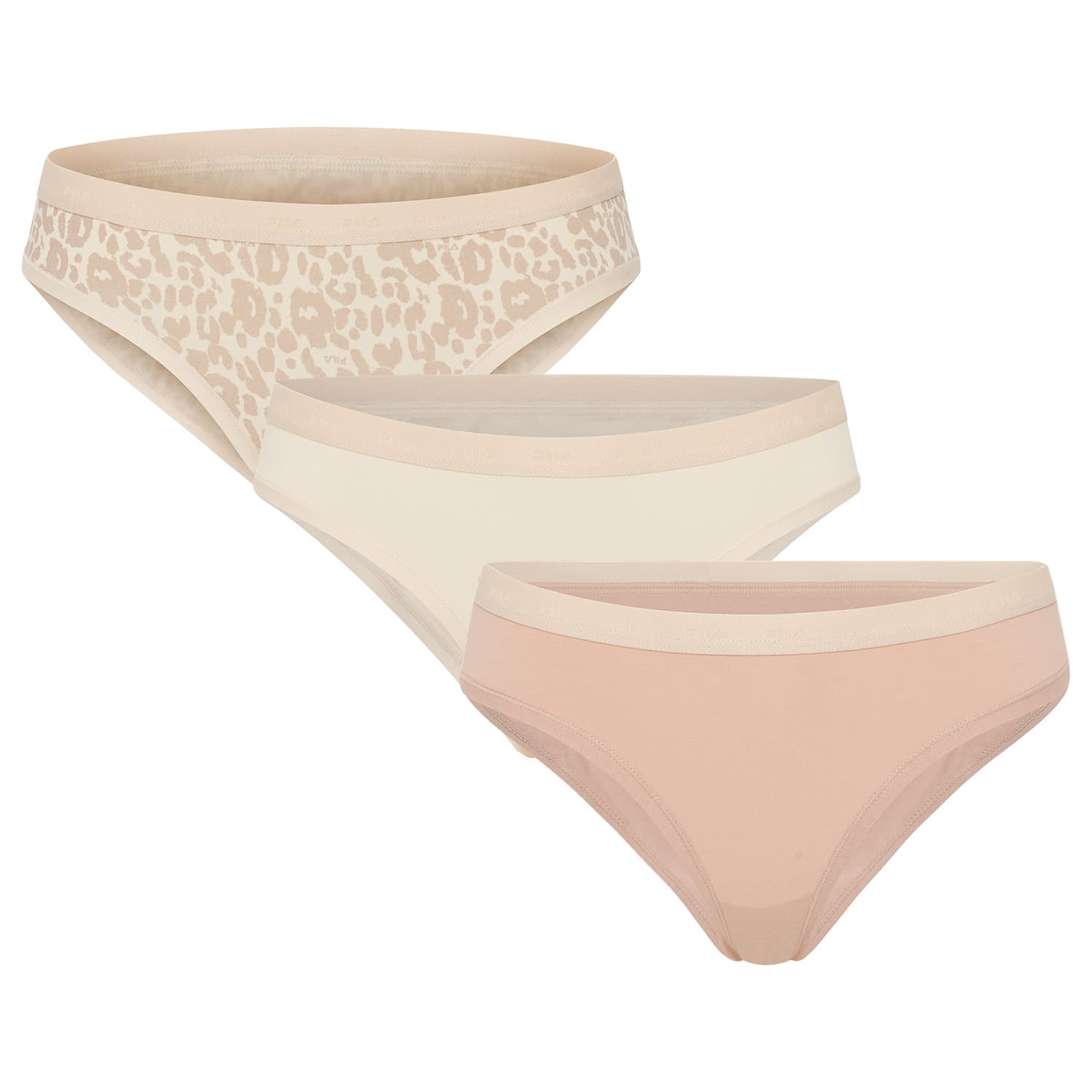 FILA Damen Unterhose Brief 3er Pack