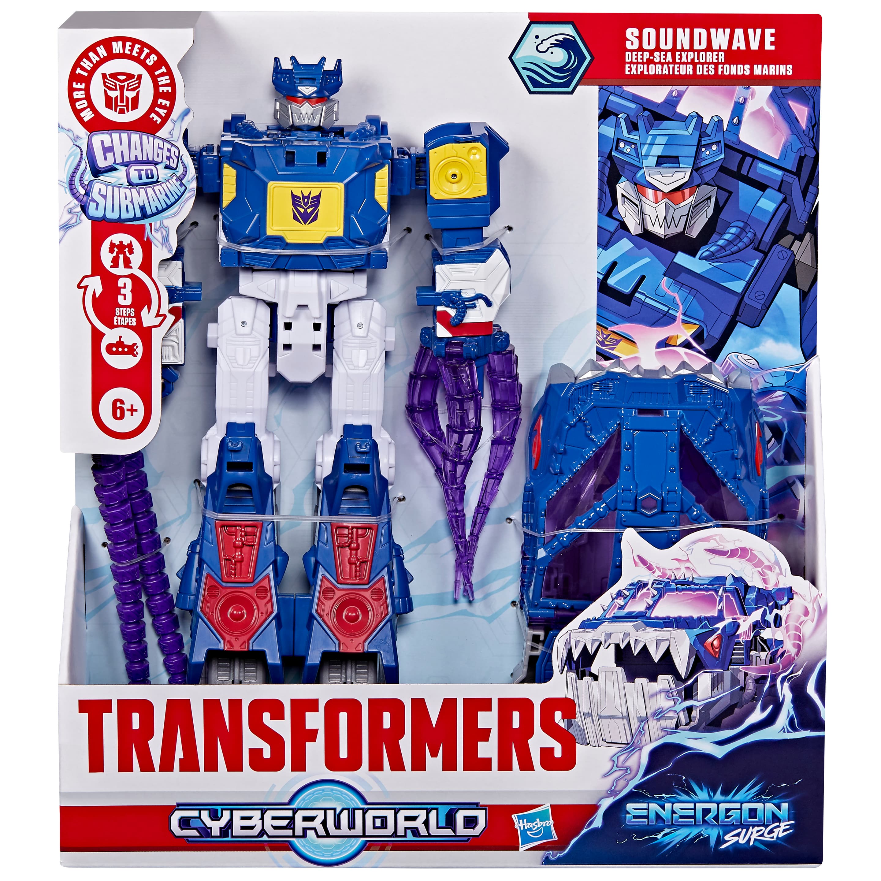 Hasbro - Transformers CYBERWORLD Soundwave Deep Sea Explorer Energon Surge