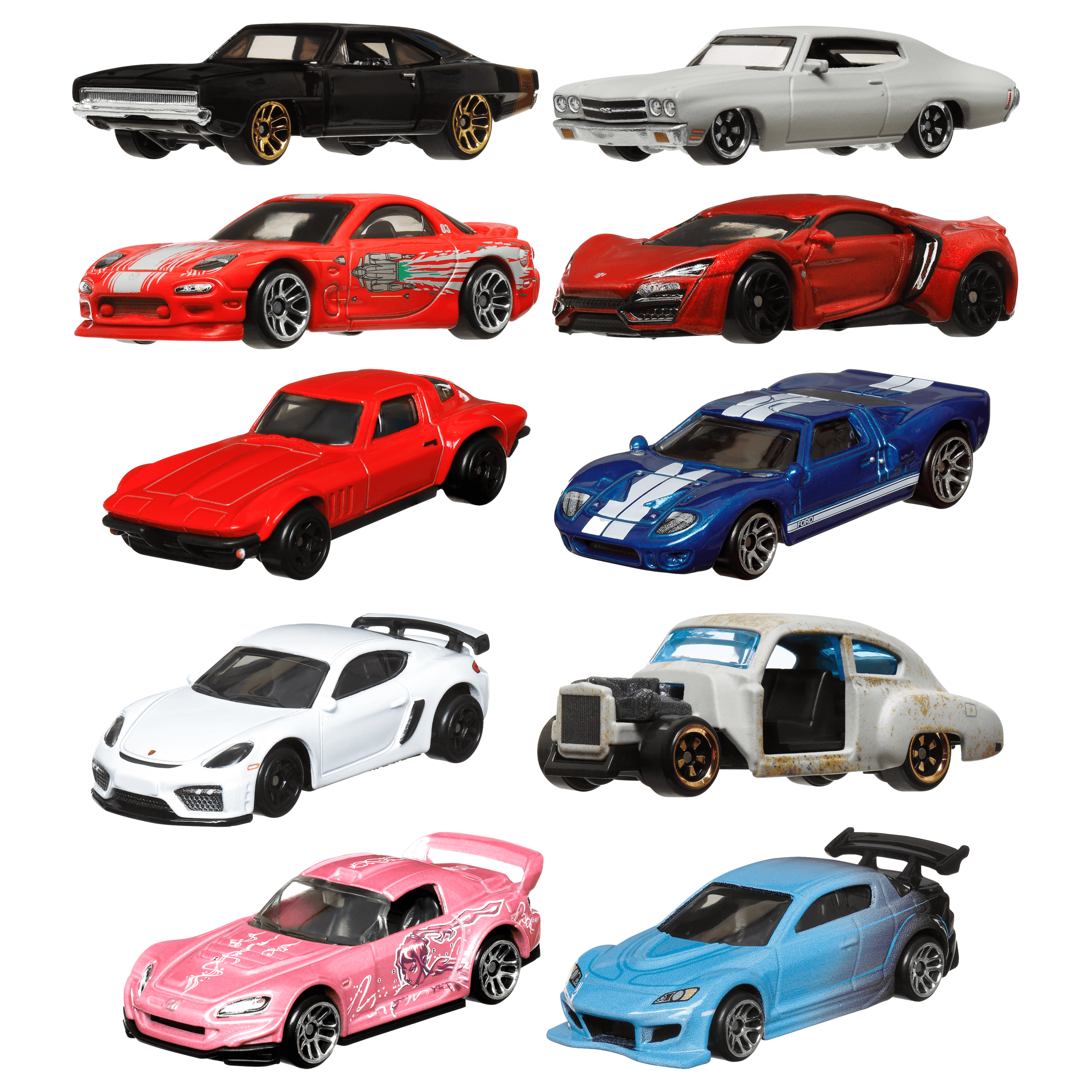 Hot Wheels Fahrzeugsortiment im Design von Fast & Furious, sortiert, 1 Stück