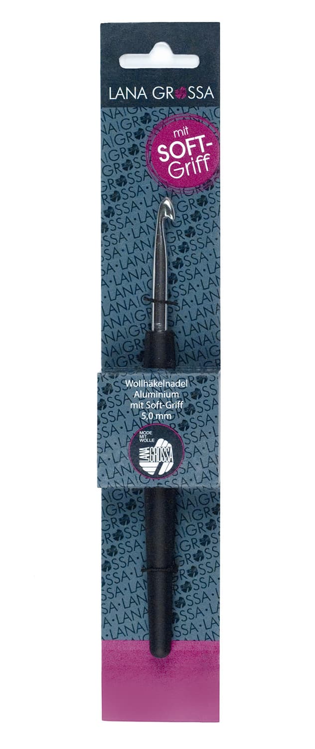 Lana Grossa Wollhäkelnadel mit Soft-Griff 4,0mm