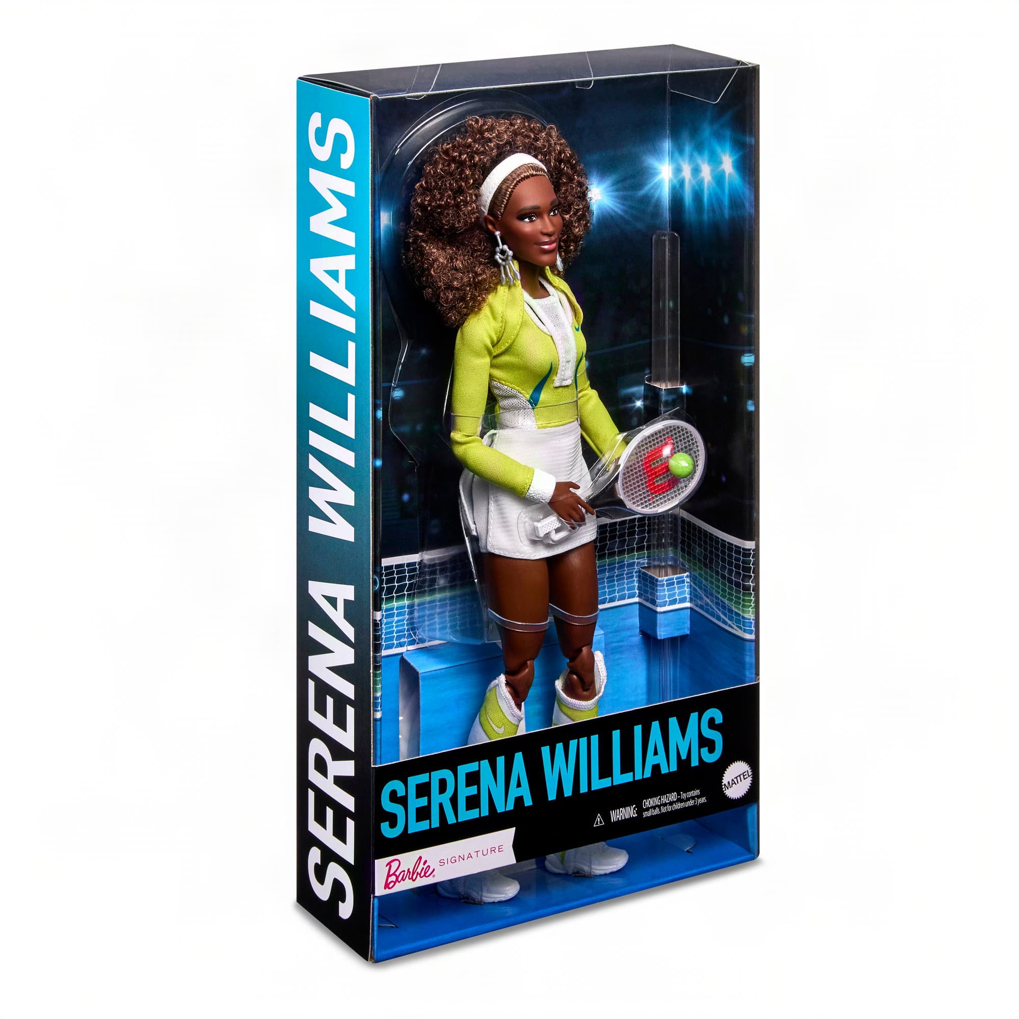 Barbie Signature Serena Williams Sammlerpuppe mit Tennis-Outfit, Schläger und Ball