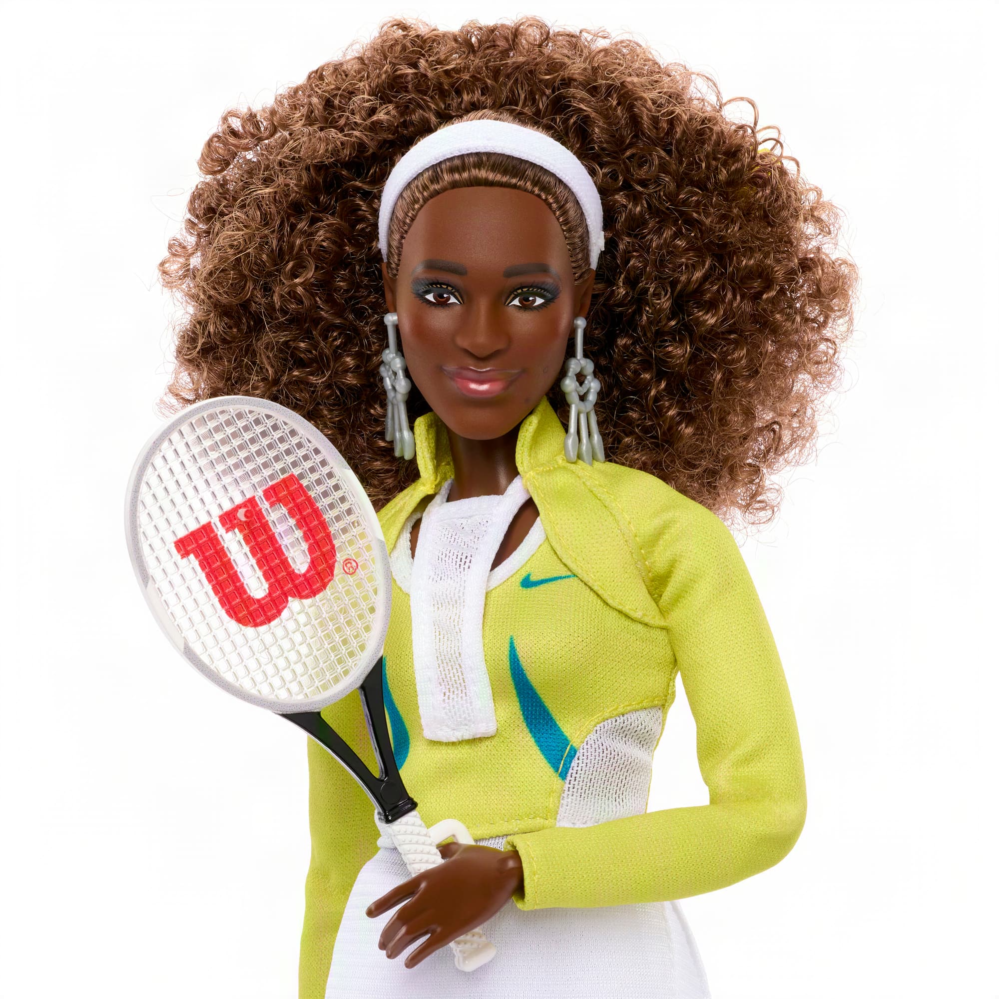 Barbie Signature Serena Williams Sammlerpuppe mit Tennis-Outfit, Schläger und Ball