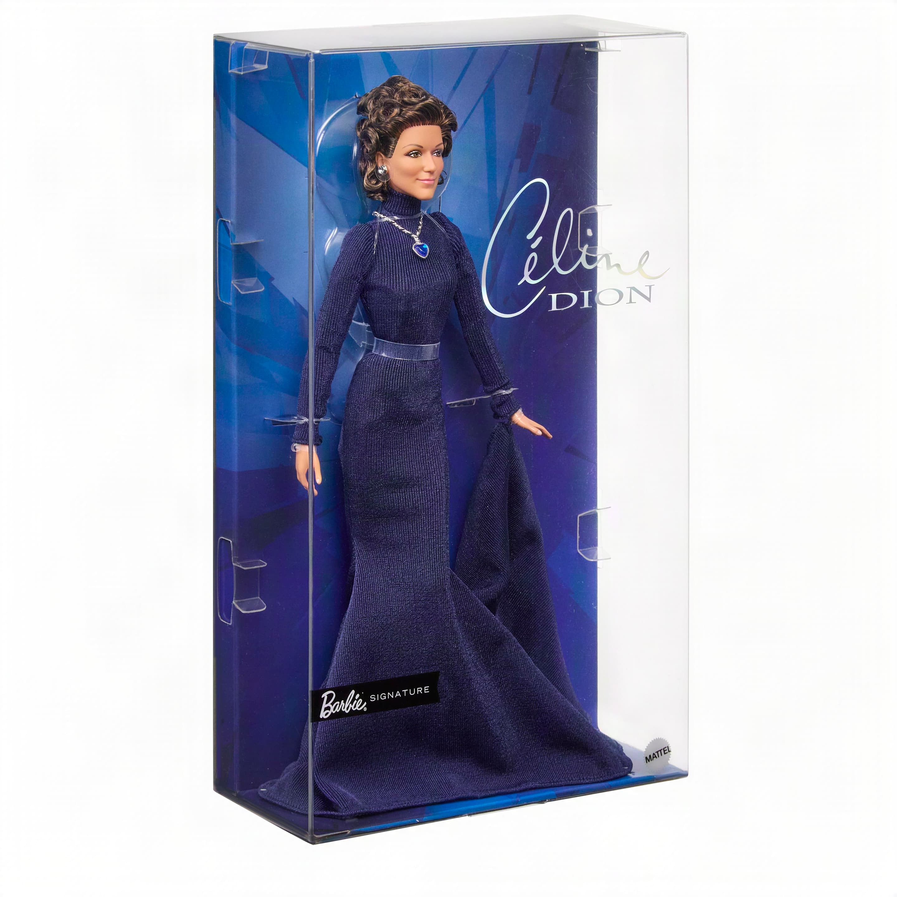 Barbie Signature Celine Dion Sammlerpuppe im ikonischen Award-Show-Kleid mit Puppenständer