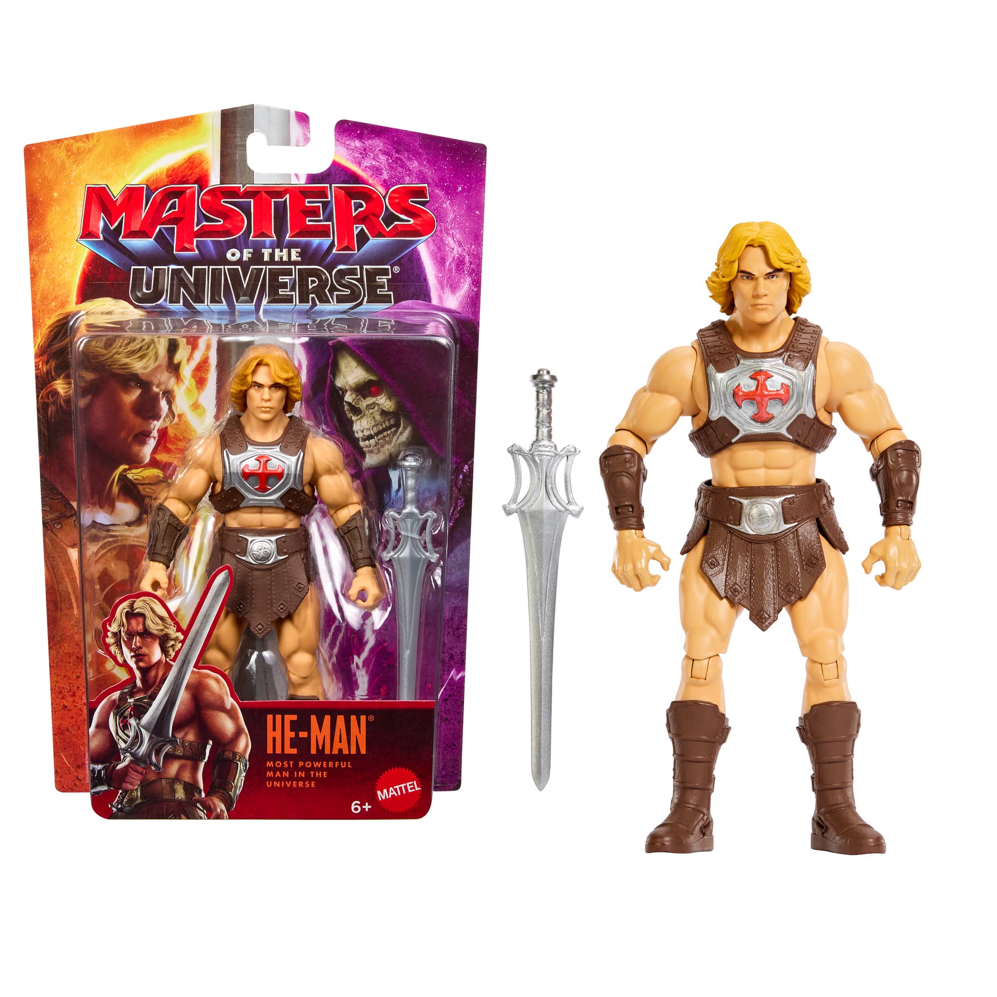 Masters of the Universe Film-He-Man 14 cm Actionfigur Heldenspielzeug, mit akkuratem Aussehen wie Nicholas Nick Galitzine