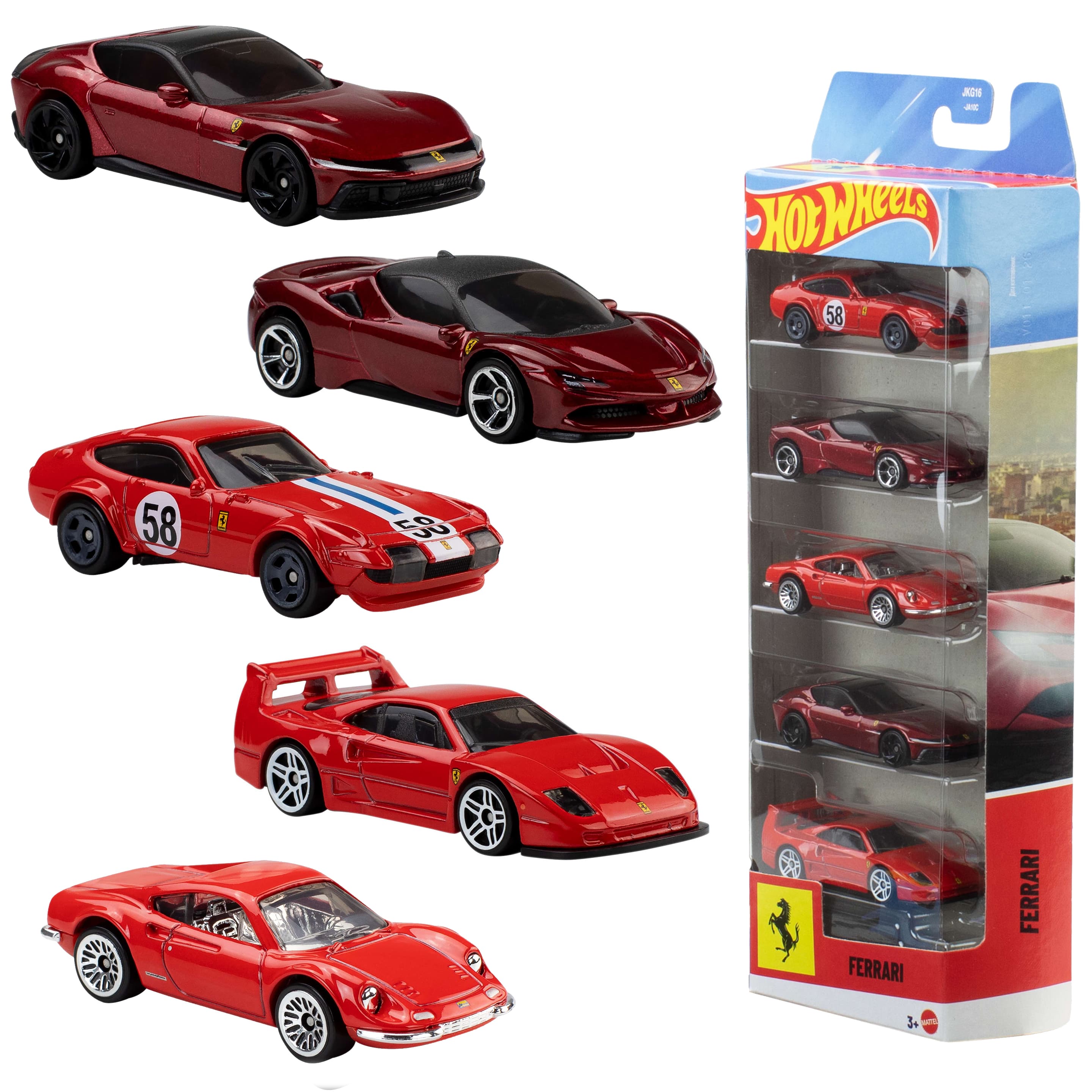 Hot Wheels Ferrari 5er-Pack