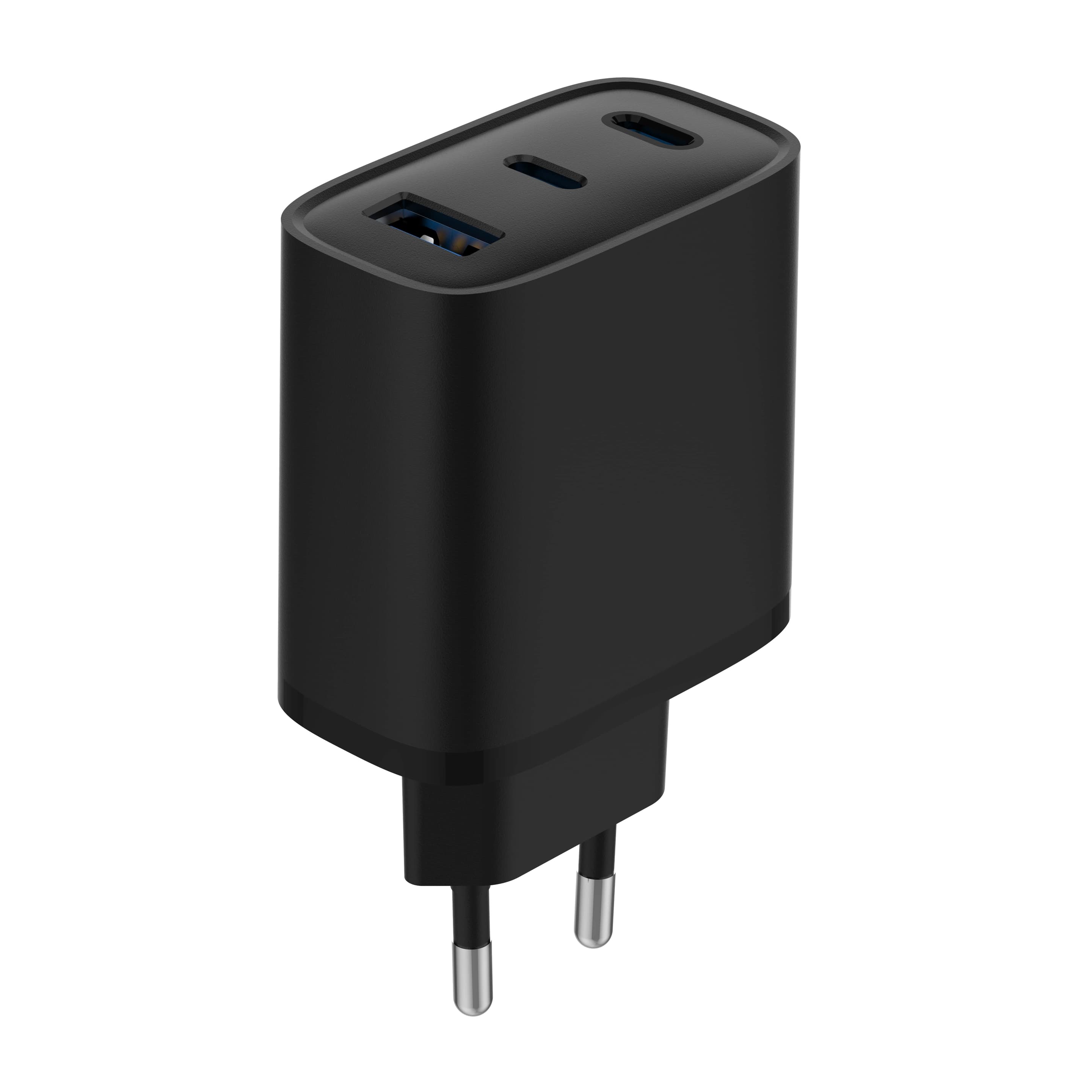3-Port Schnellladegerät, schwarz