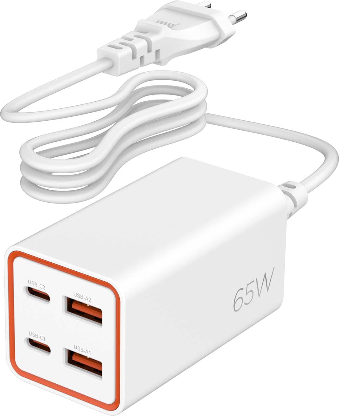 Produktbild MÜLLER 4-PORT 65W,USB-SCHNELLLADEGERÄT, WEISS 3 von 4