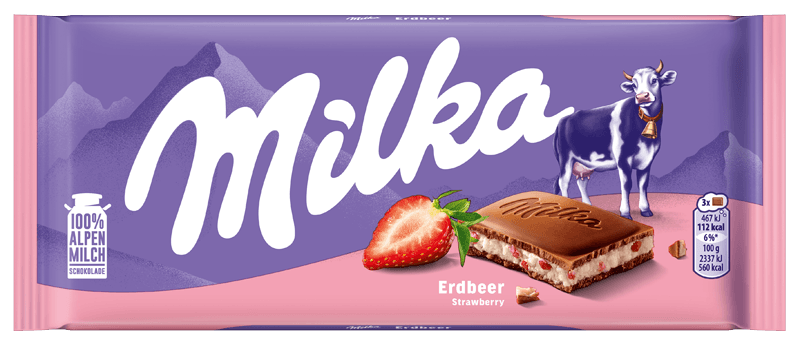 Milka Schokoladentafel Erdbeer