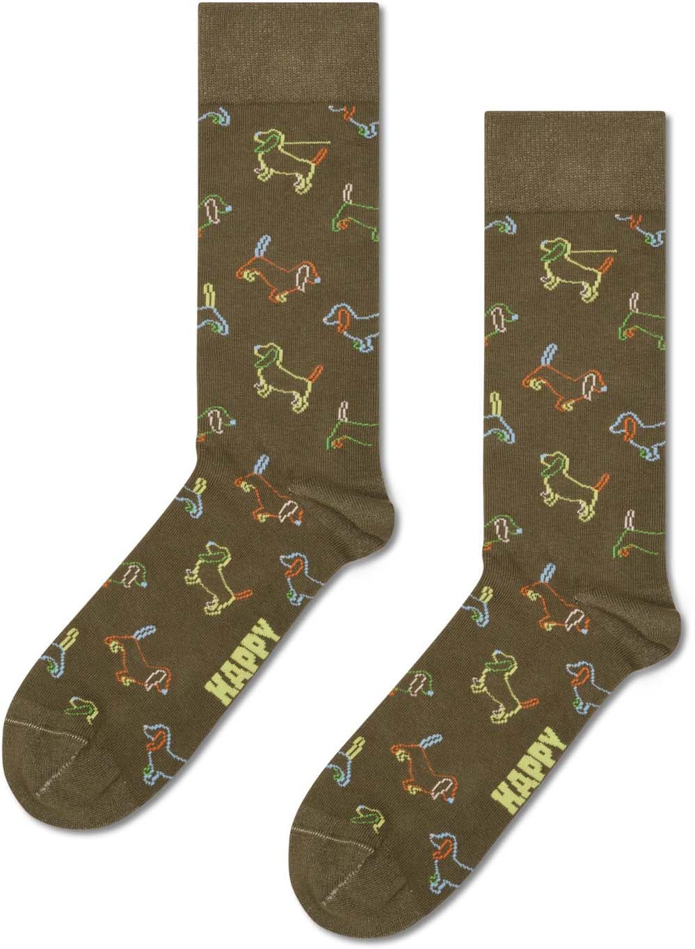 Happy Socks Unisex Socken Puppy Love Natural Dye