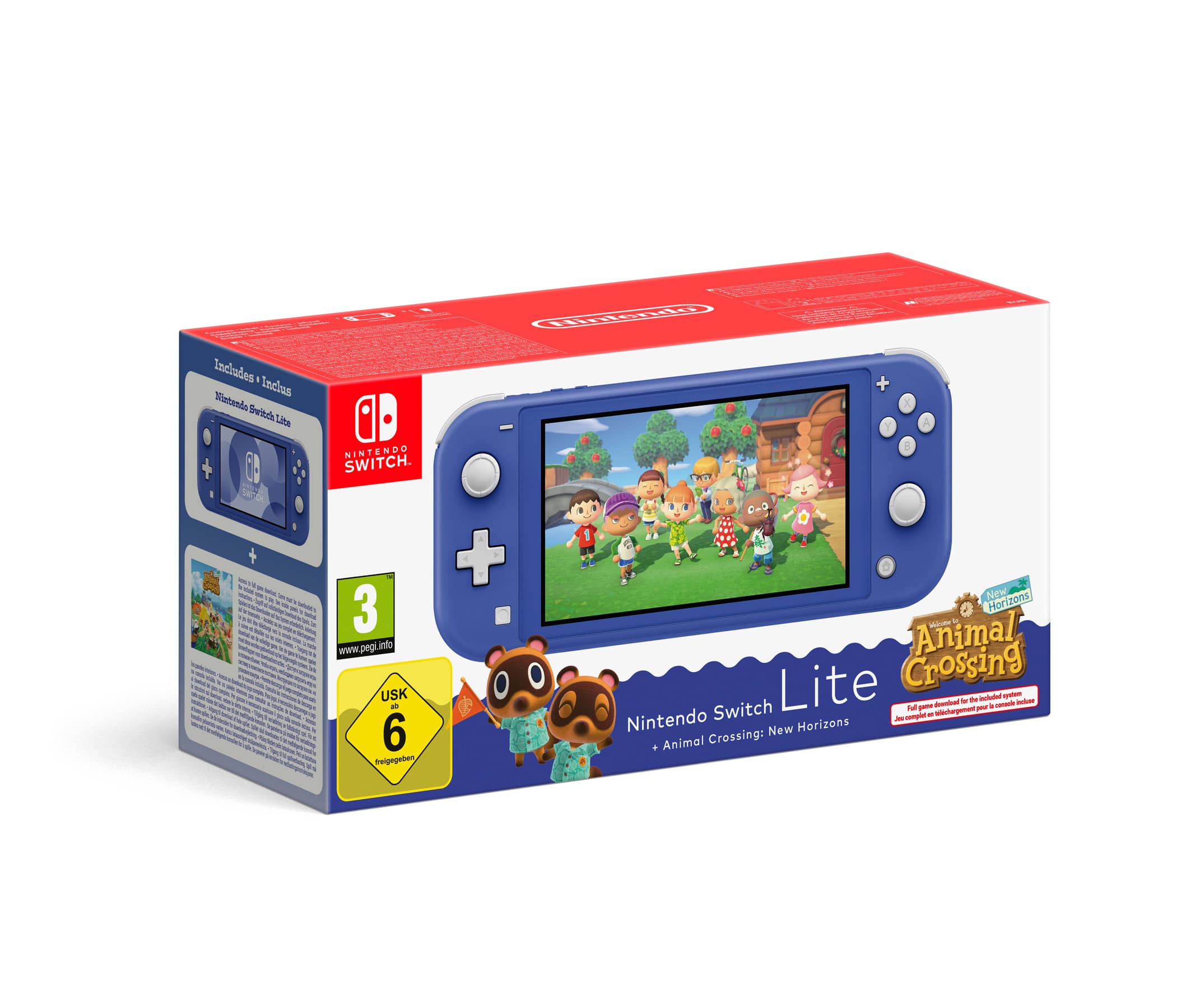 Nintendo Switch Lite + Animal Crossing: New Horizons Bundle - Blau