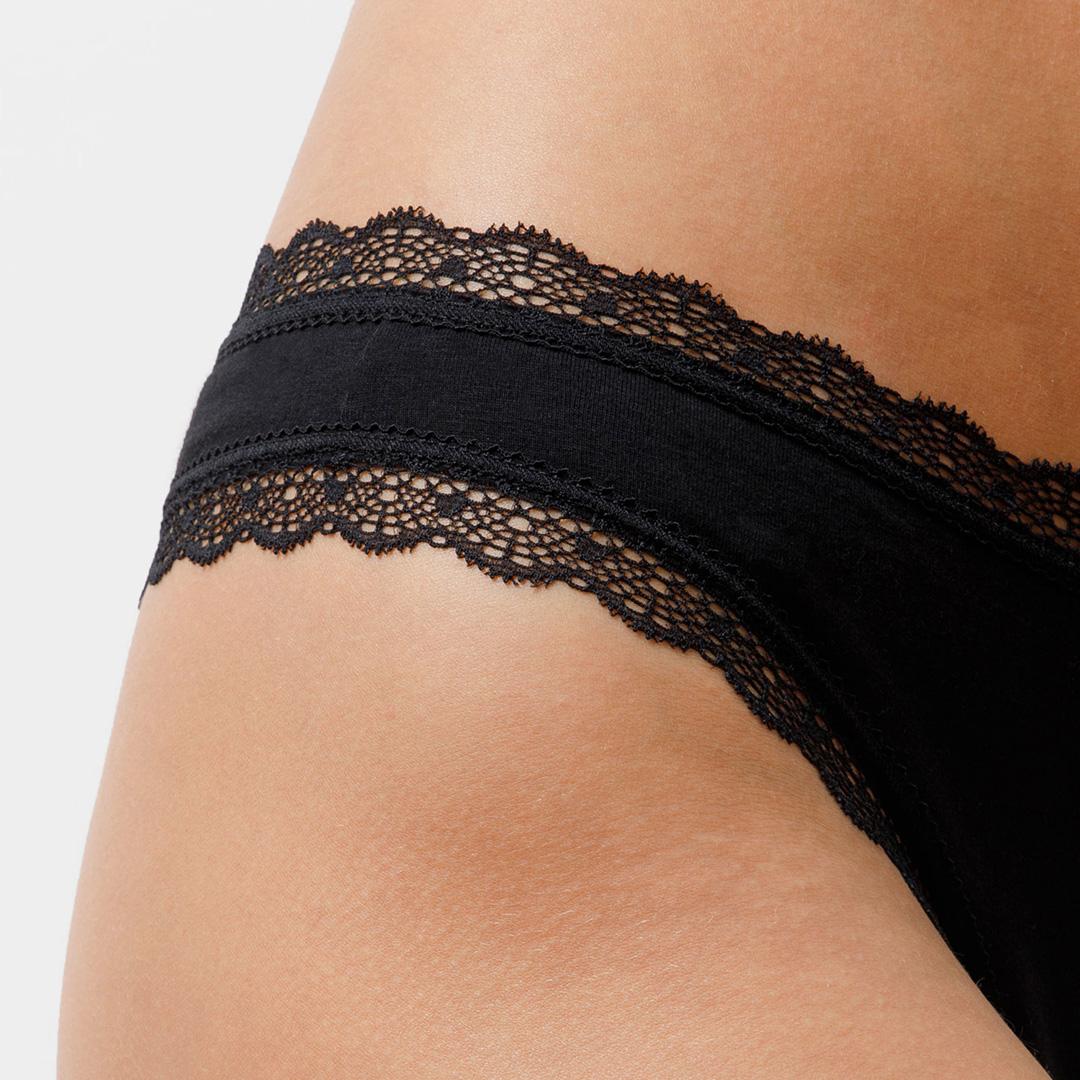 Produktbild SNOCKS Damen Tanga mit Spitze aus Bio-Baumwolle 2er Pack 6 von 6