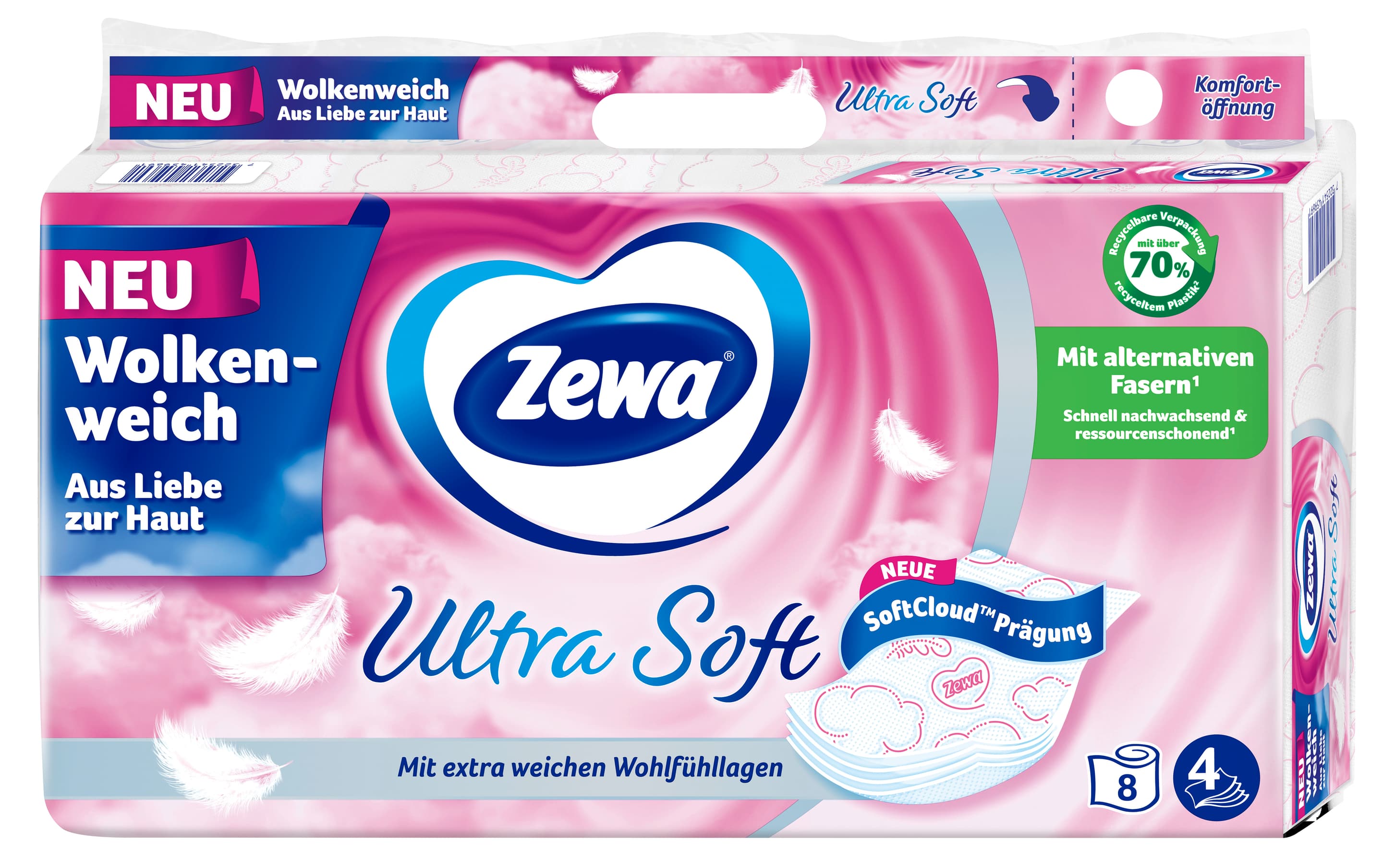 ZEWA Ultra Soft Toilettenpapier 4 Lagen