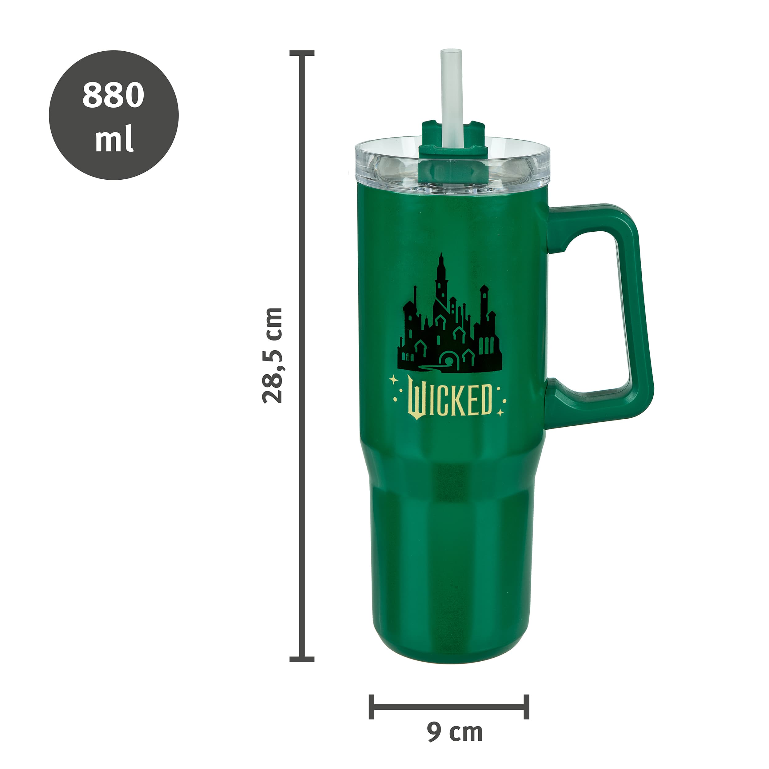 Produktbild Undercover - Wicked -  Isolierbecher mit Strohhalm und Henkel 880 ml 2 von 3
