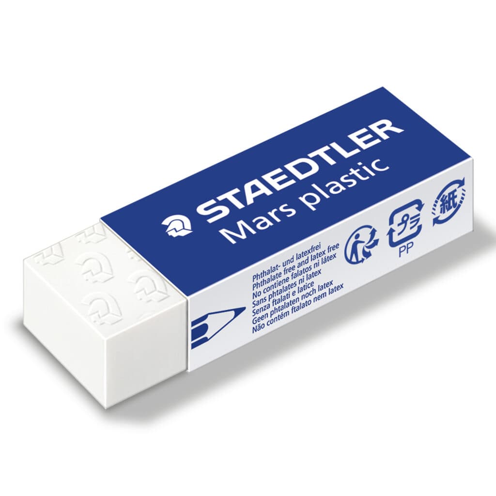 STAEDTLER Mars plastic Radierer, Farbe weiß