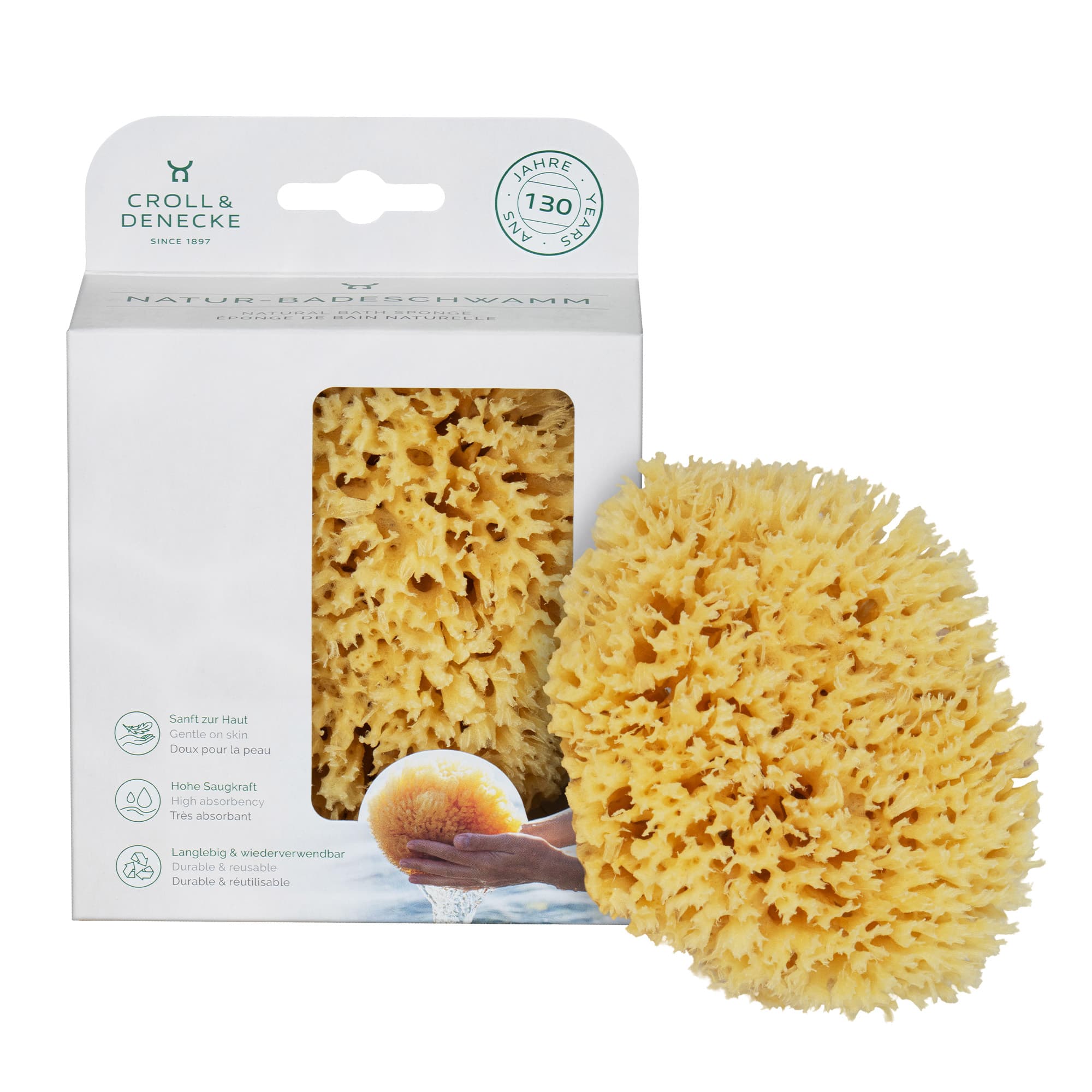 Croll&Denecke Naturschwamm in umweltfreundlicher Verpackung