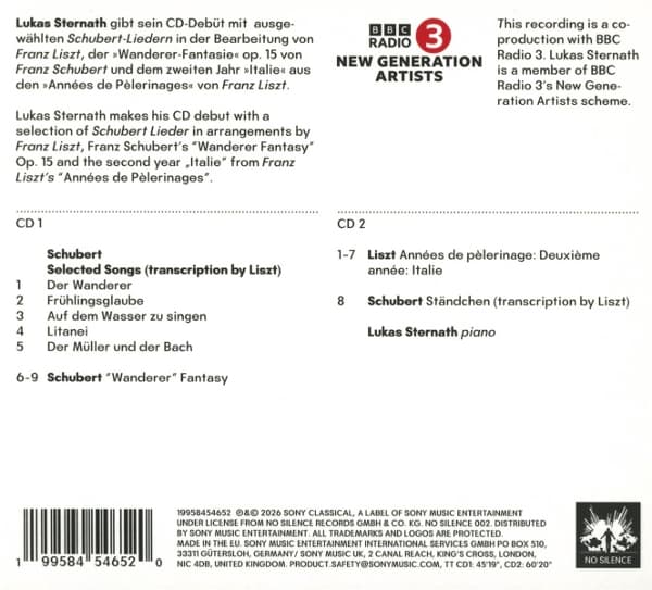 Lukas Sternath plays Franz Schubert and Franz Liszt 