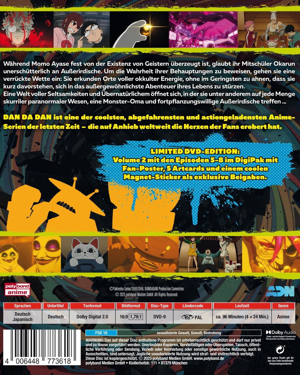 Produktbild DAN DA DAN - Staffel 1, Volume 2 LTD. - Mit Fan-Poster, Artcards und Magnet-Sticker 2 von 10