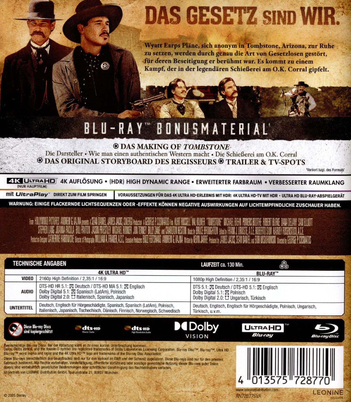 Produktbild Tombstone  (4K Ultra HD) (+ Blu-ray) 2 von 5