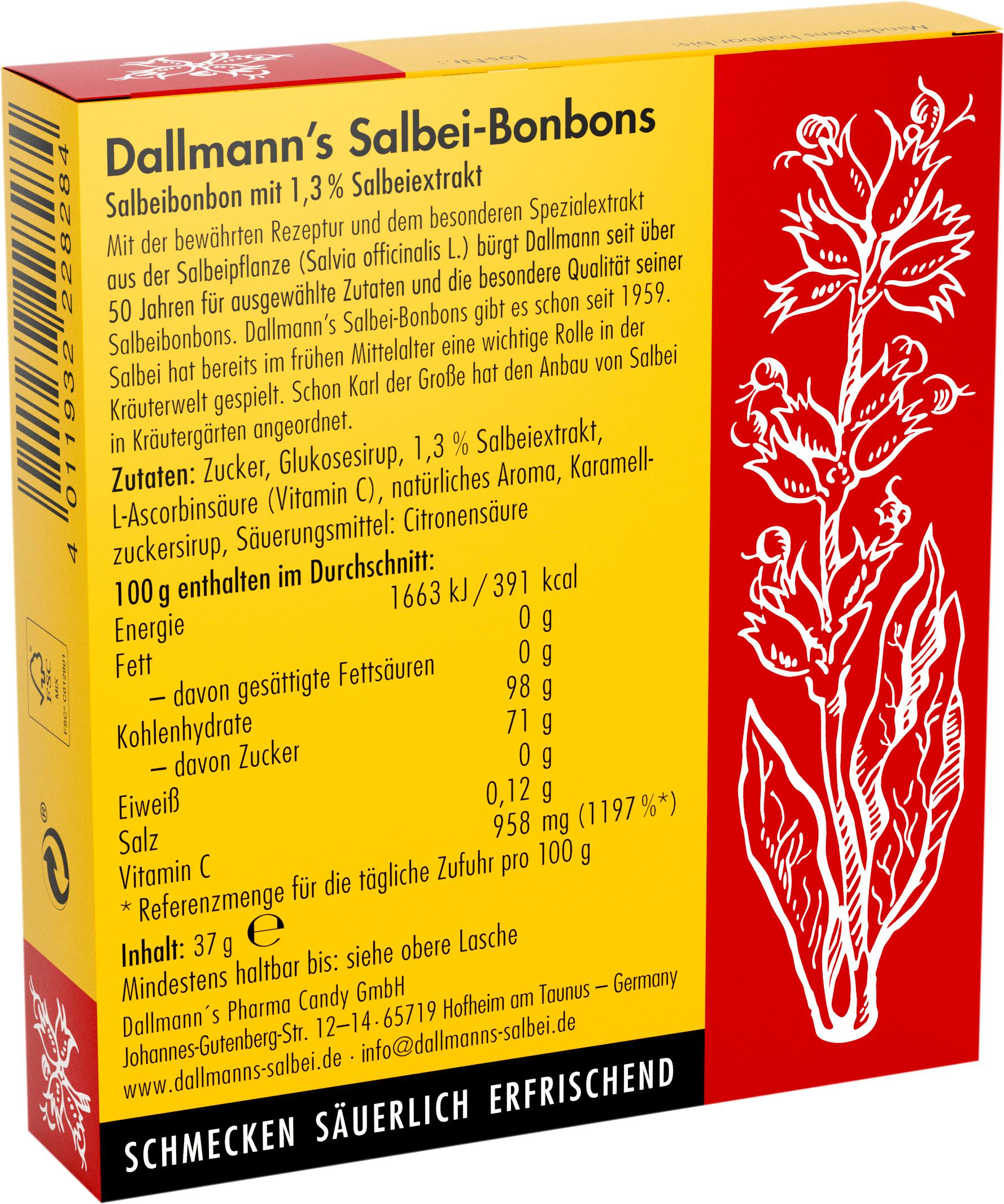 Produktbild Dallmann's Salbei-Bonbons mit Vitamin C 2 von 3