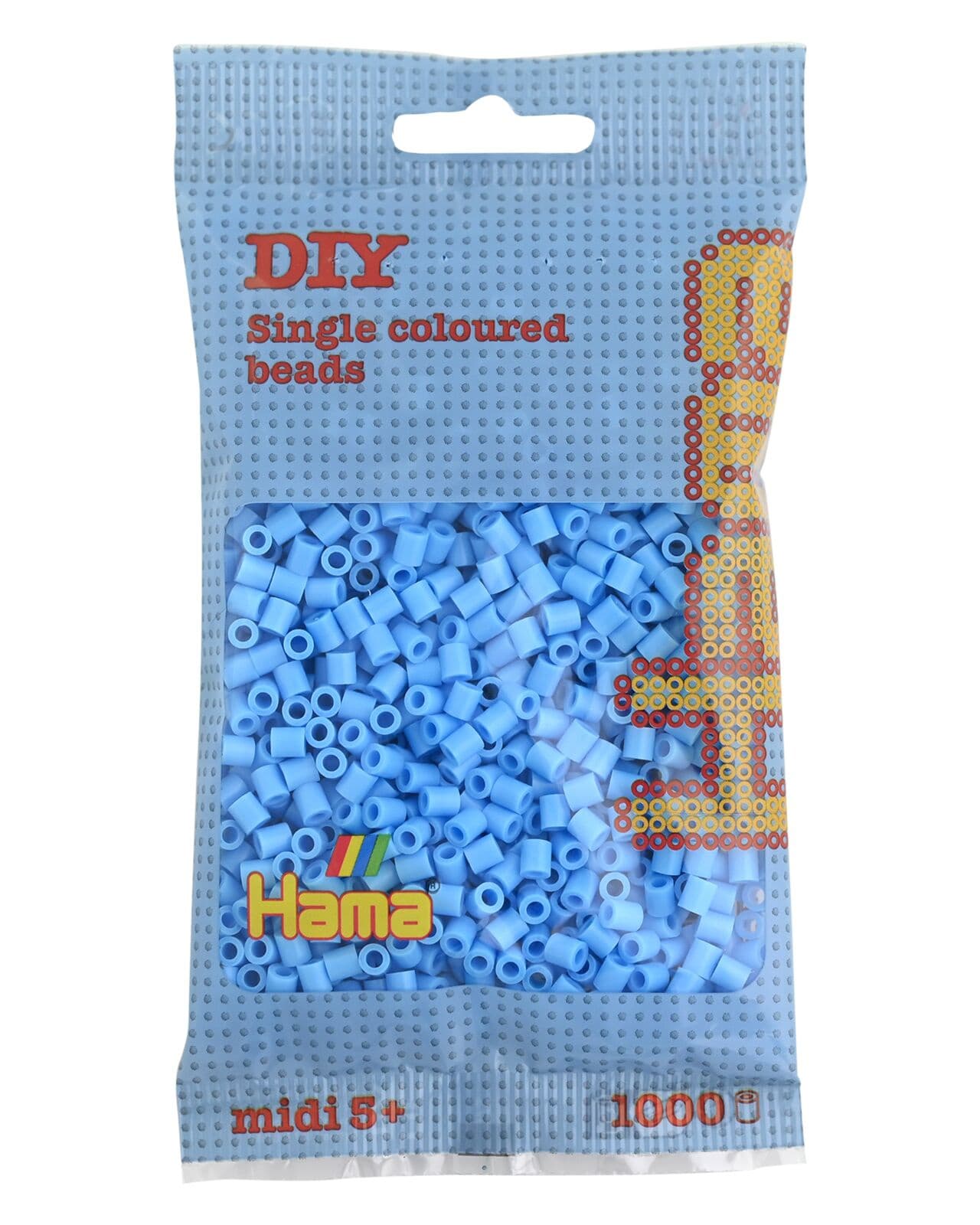 Hama Bügelperlen midi5+ Beutel mit Perlen Pastell Blau 1.000Stück
