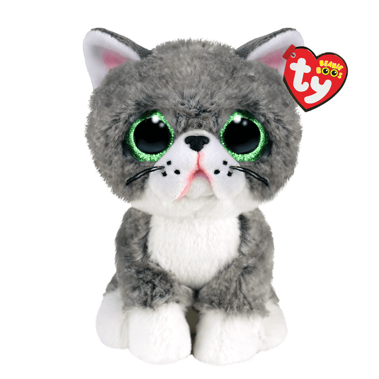 Ty - Plüschfigur  Beanie Boos Fergus grey cat