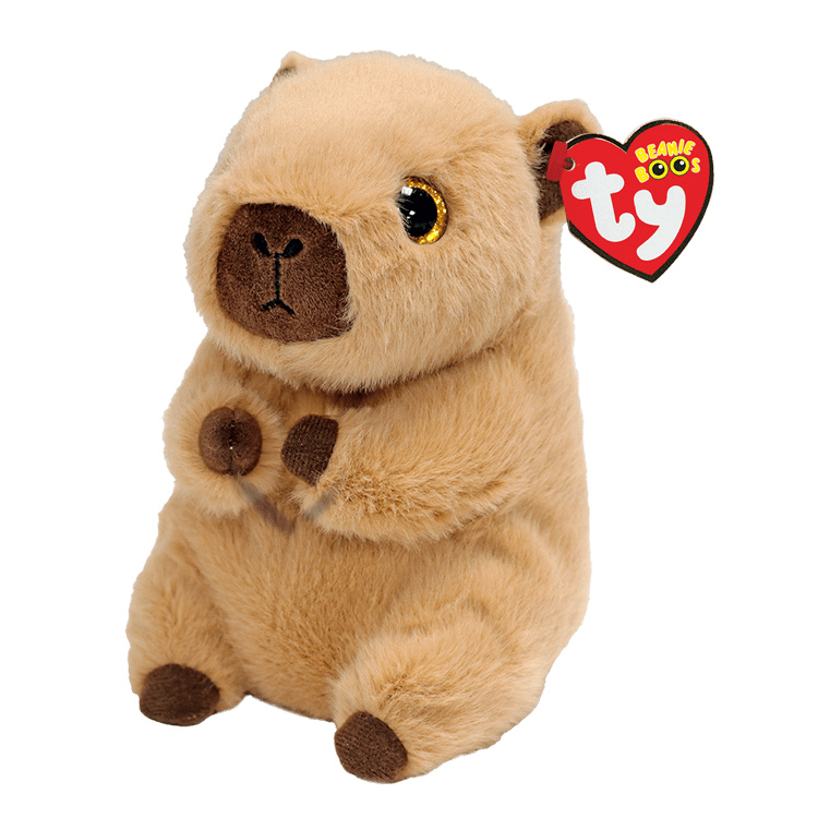 Ty - Plüschfigur Beanie Boo Lara – Süßes Capybara‑Kuscheltier aus weichem Plüsch, ca. 15 cm