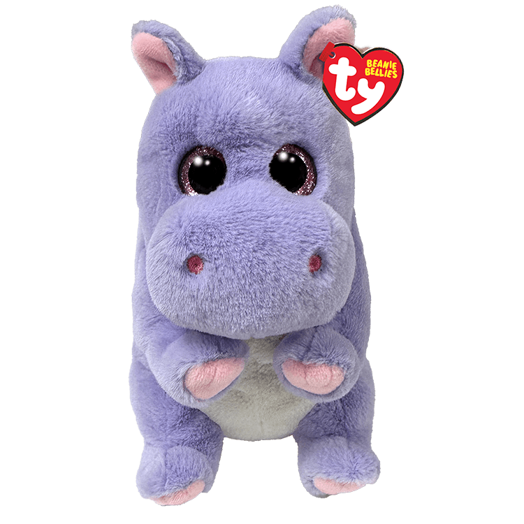 Ty - Plüschfigur Beanie Boo Henrietta – Niedliches Nilpferd‑Kuscheltier aus weichem Plüsch, ca. 15 cm