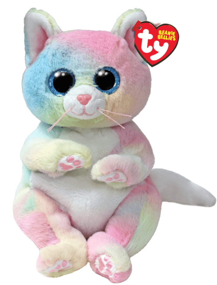 Ty Beanie Boo Jenni Regenbogen-Katze Plüschtier ca. 15 cm