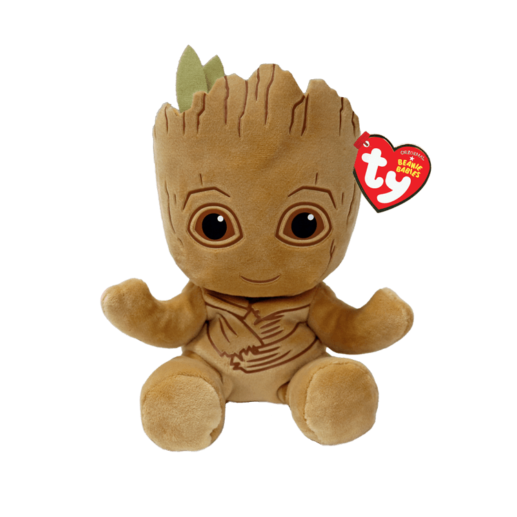 Ty - Plüschfigur Marvel Groot – Niedliches Superhelden‑Kuscheltier aus weichem Plüsch, ca. 15 cm