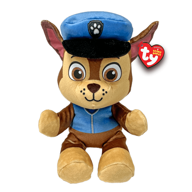 Ty - Plüschfigur Paw Patrol Chase – Niedliches Polizei‑Hunde‑Kuscheltier aus weichem Plüsch, ca. 15 cm
