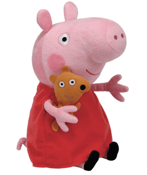 Ty - Plüschfigur Peppa Pig klein – Kuscheltier Plüschfigur ca. 15 cm