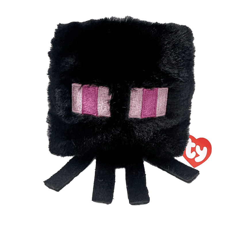 Ty - Plüschfigur Beanie Bouncer Enderman – Minecraft Plüschball, weich & hüpfend, Kuschel‑ und Spielspaß, ca. 10 cm