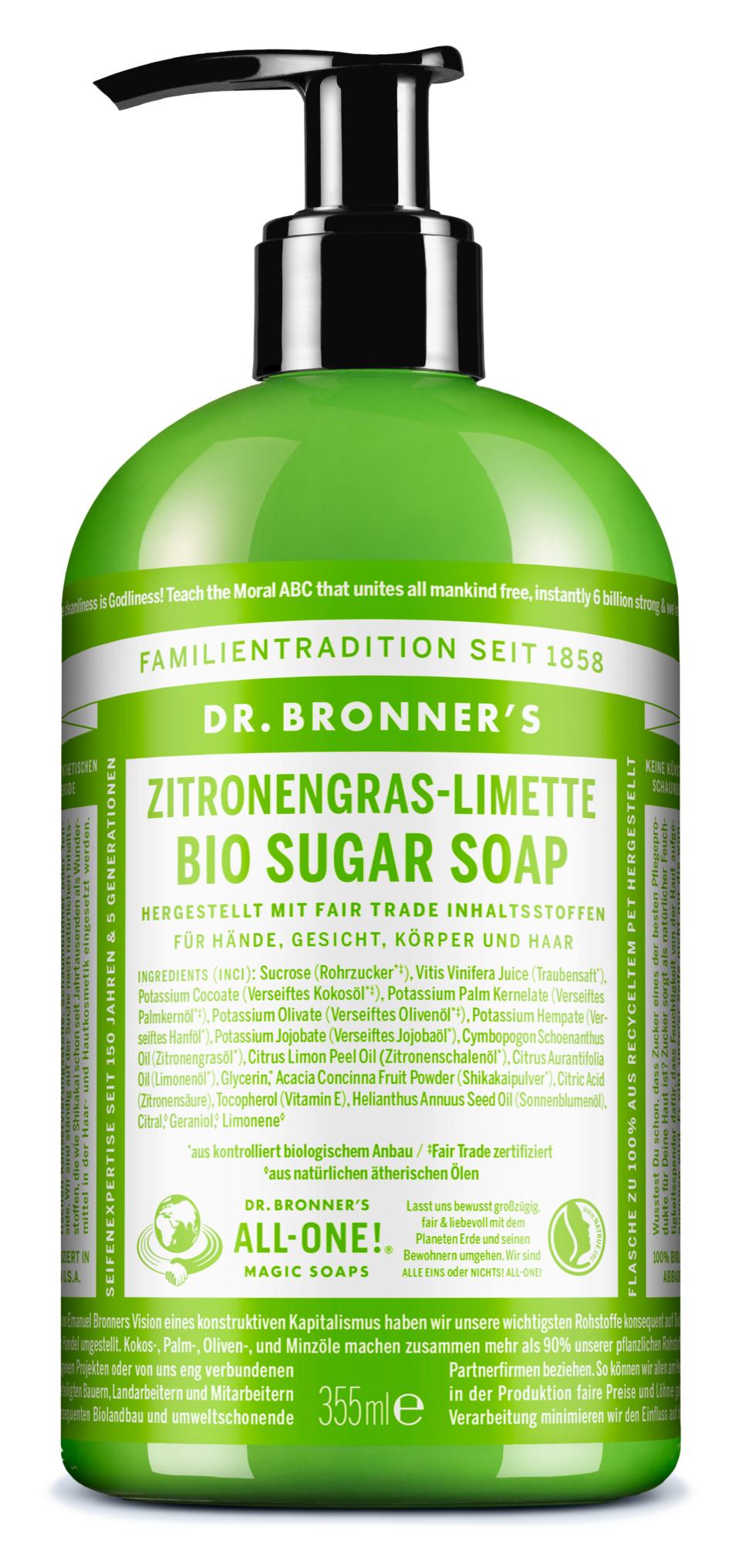 DR. BRONNER'S Shikakai Hand-&Körperseife - Lemongrass Lime