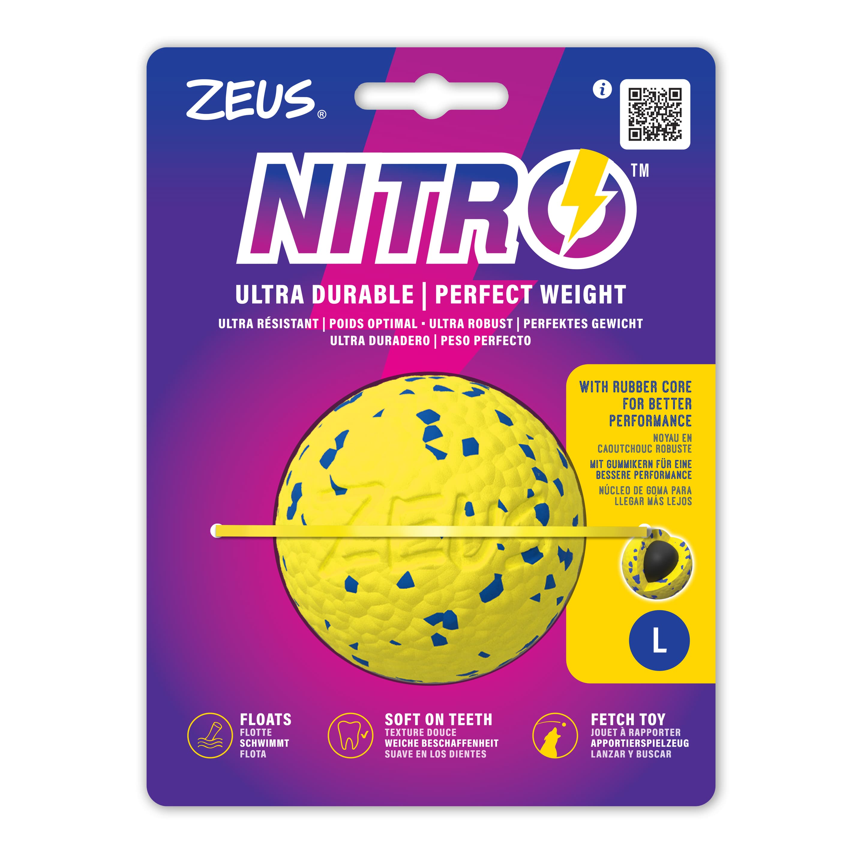 ZEUS Hundespielzeug Nitro Ball  Ø7,6cm