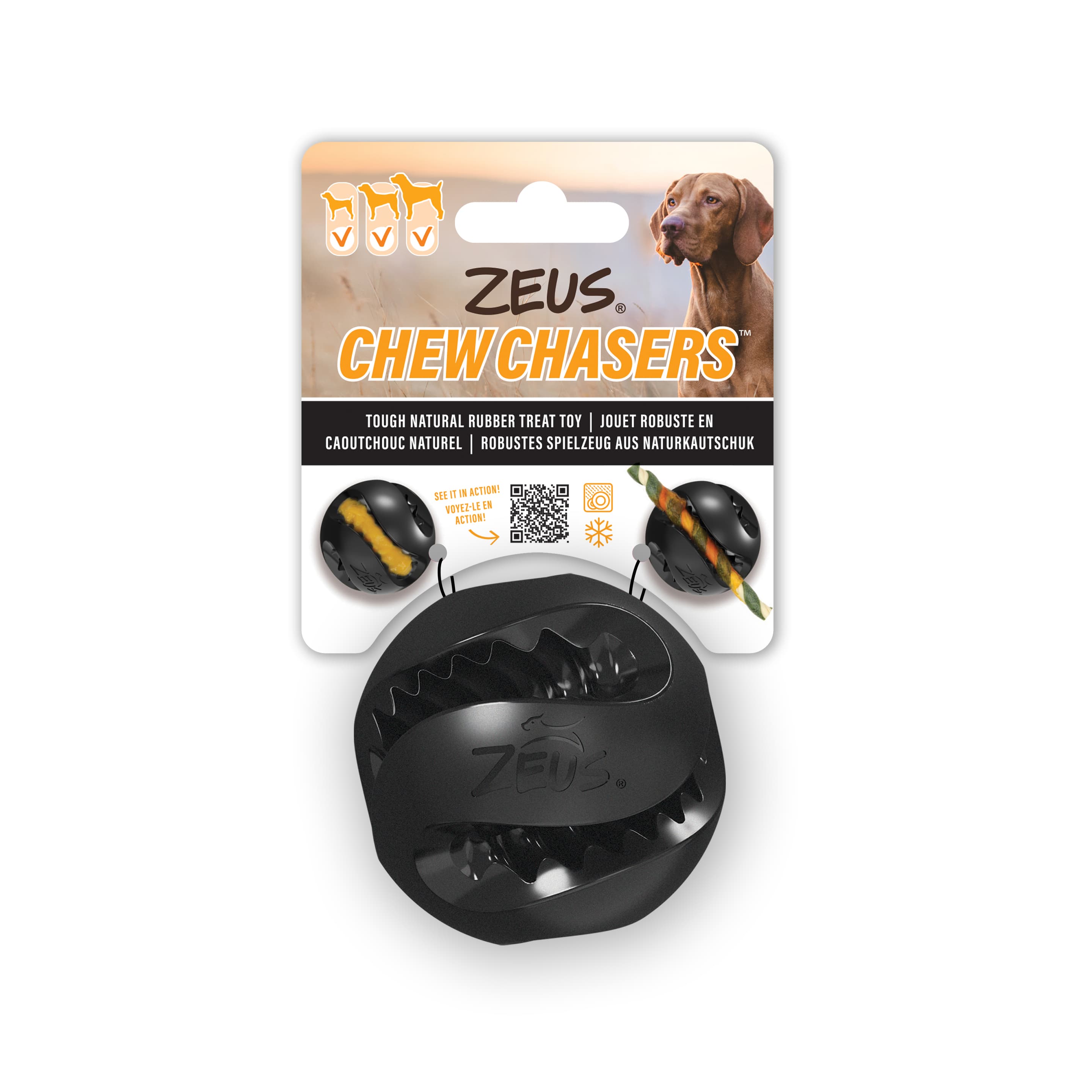 ZEUS Hundespielzeug ChewChasers Treat Ball 