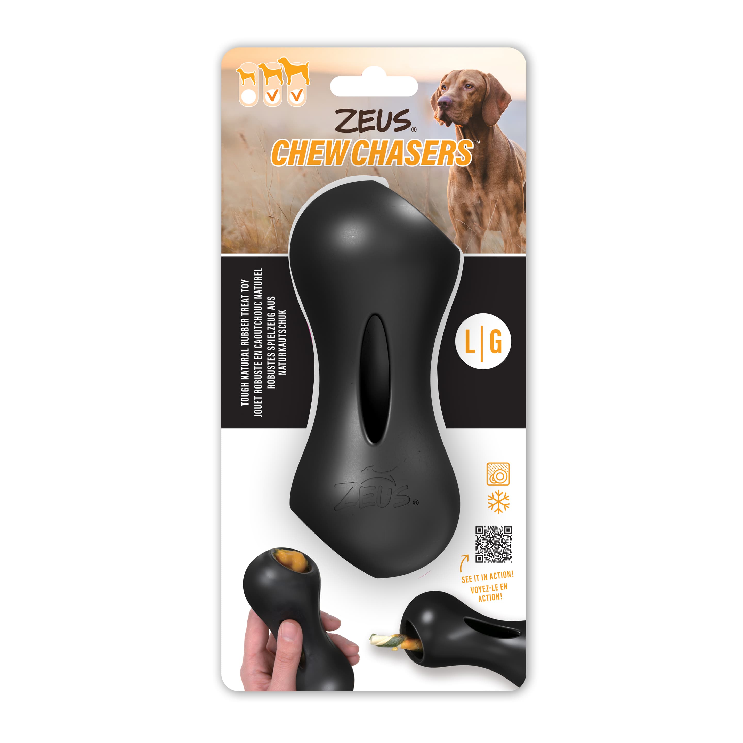 ZEUS Hundespielzeug ChewChasers Treat Peanut L