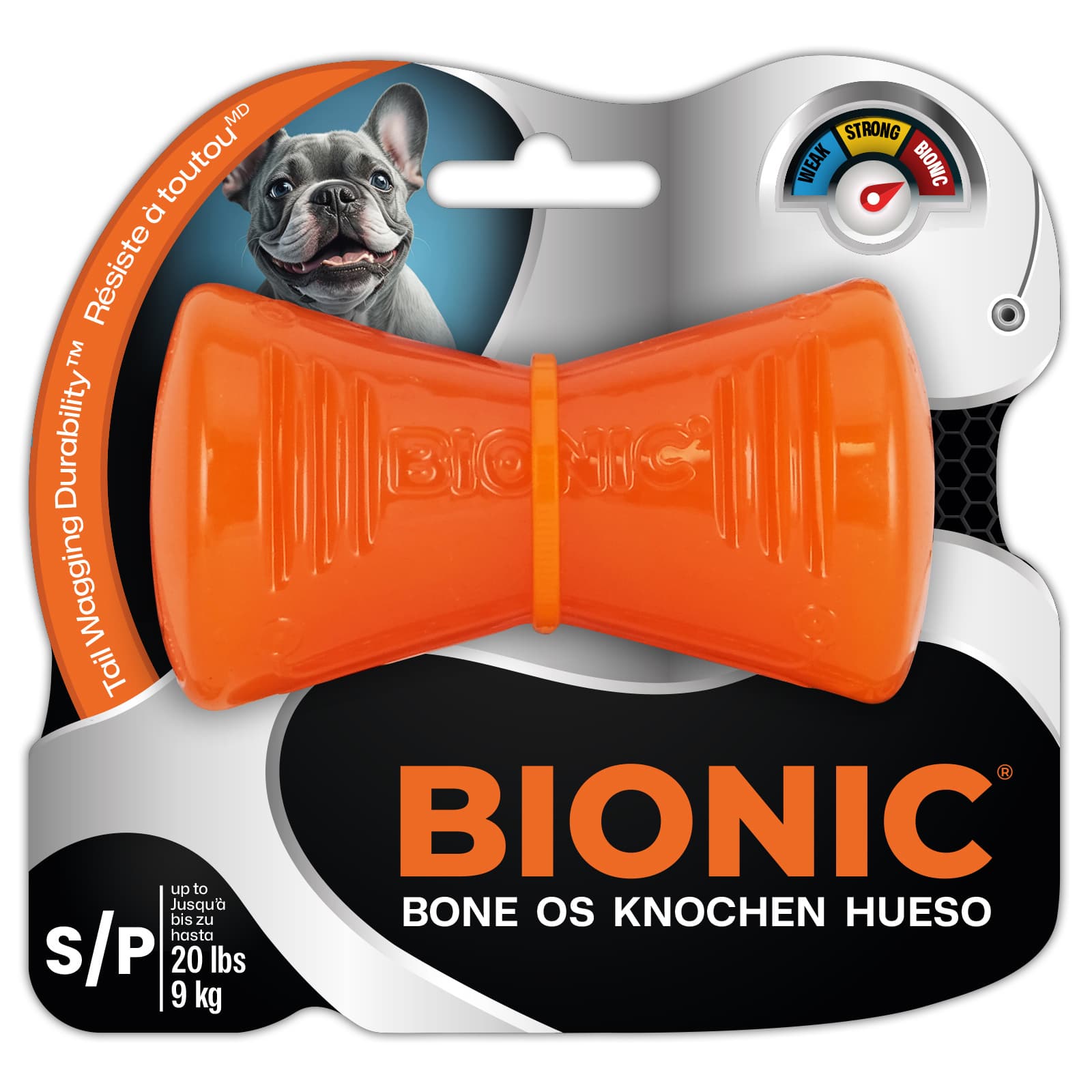 BIONIC Hundespielzeug Knochen 9,5cm