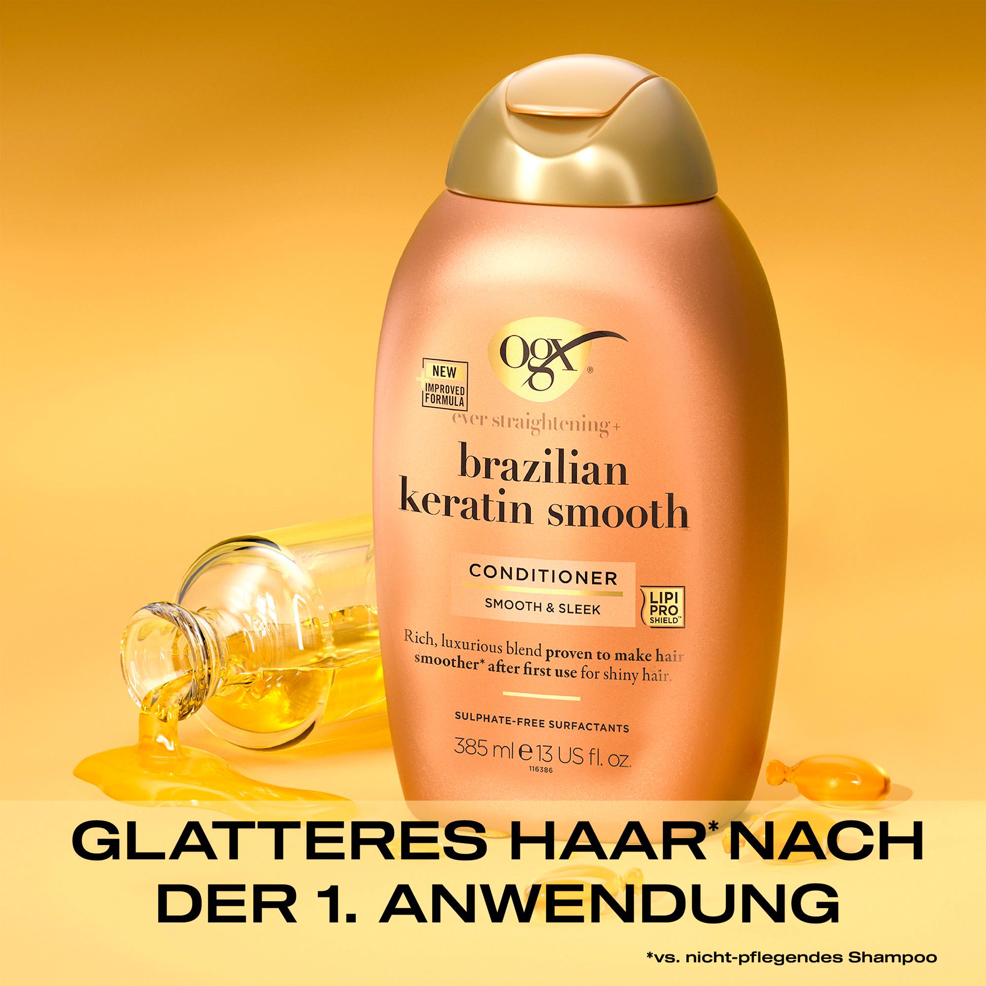 Produktbild OGX ever straightening + brazilian keratin smooth CONDITIONER 385ml 7 von 10